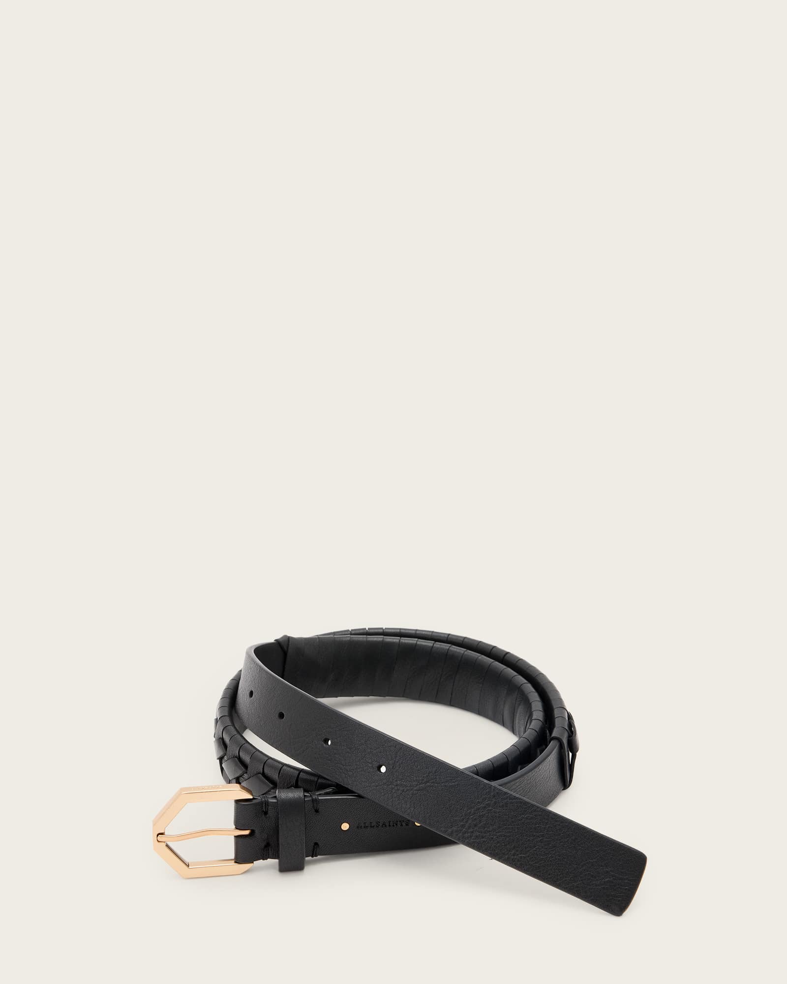 Allsaints Women's Storm Woven Leather Belt - Size  L