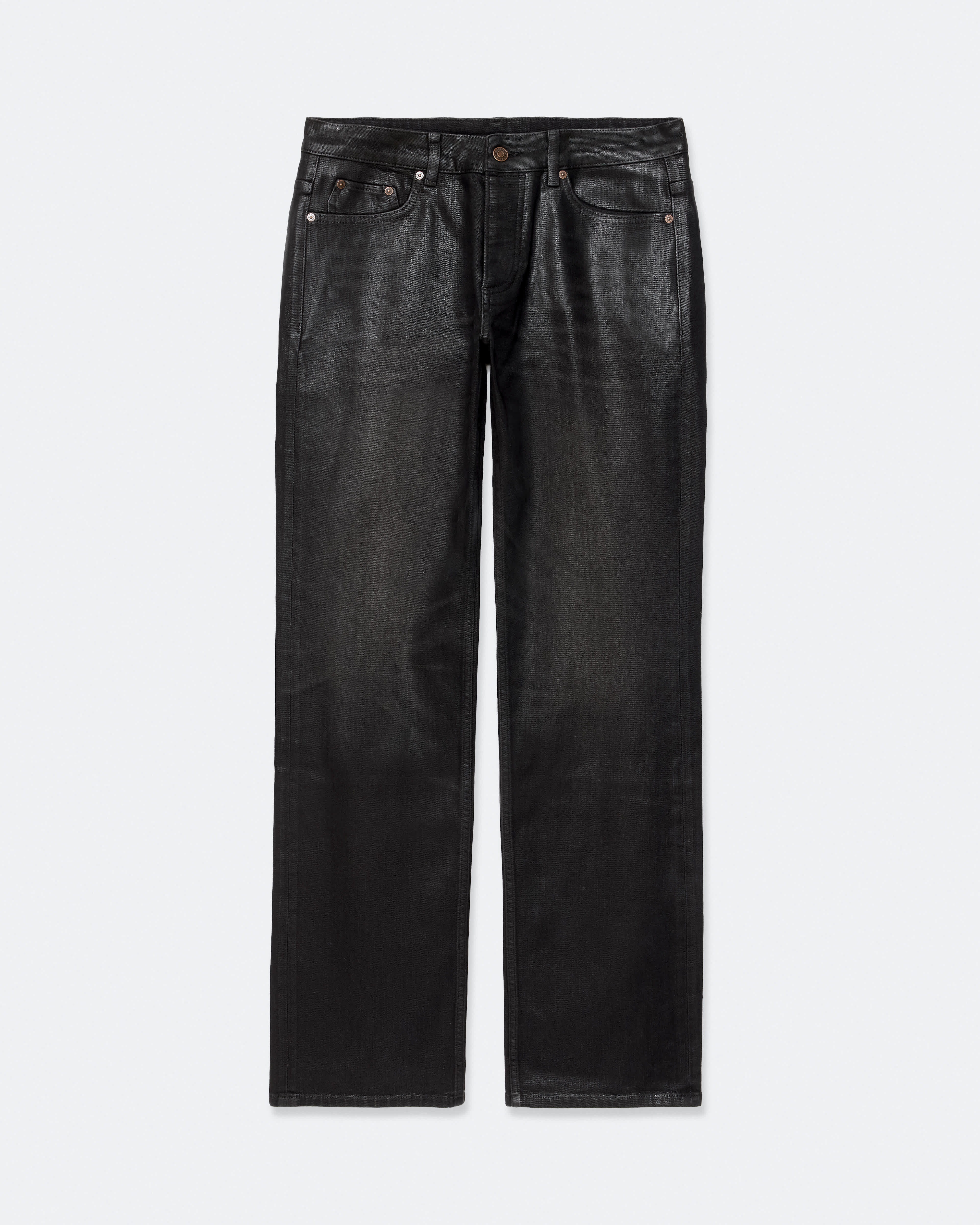 Allsaints Women's Black Nat Low-Rise Slim-Straight Leg Jeans - Size 32
