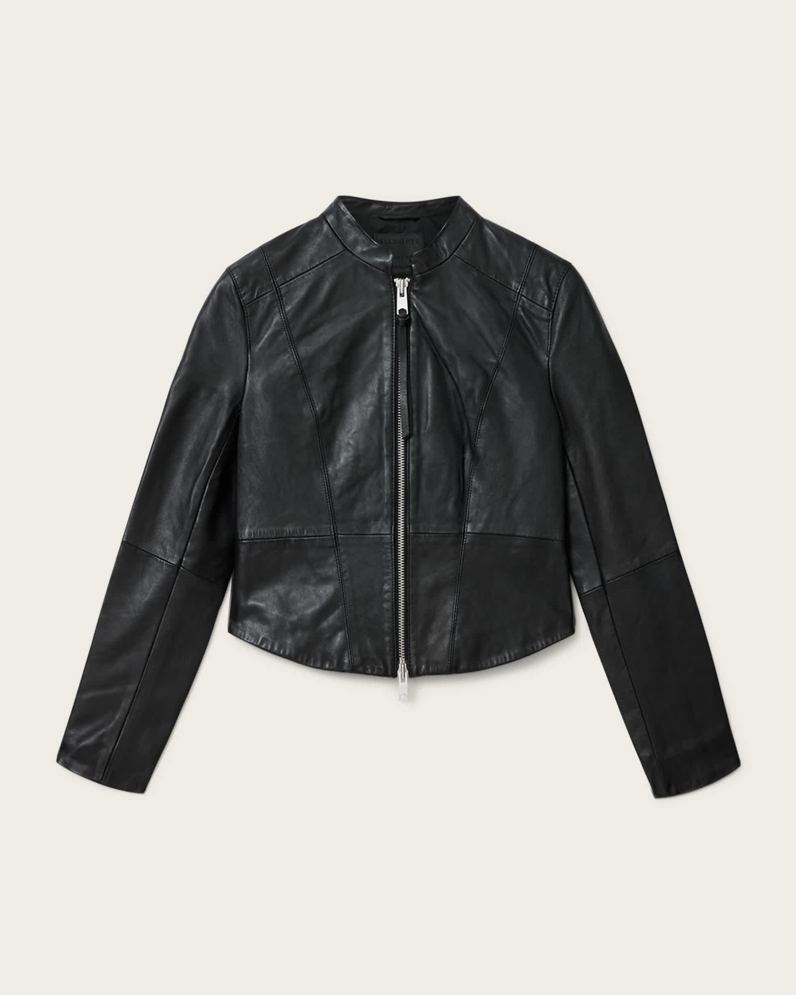 AllSaints Leather Repurpose Sadler Leather Jacket, Size: UK 6/US 2