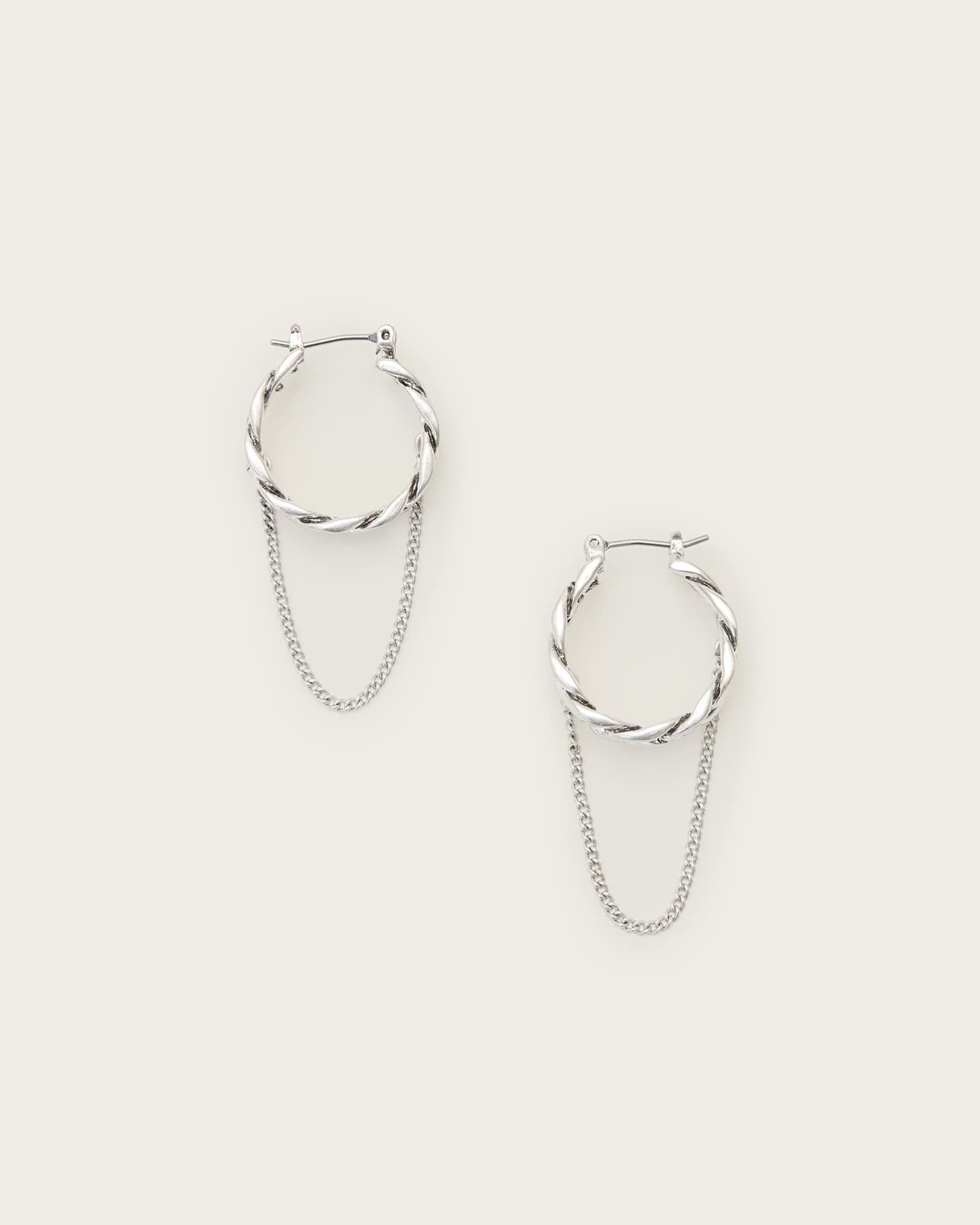 AllSaints Tamsin Twisted Hoop Earrings