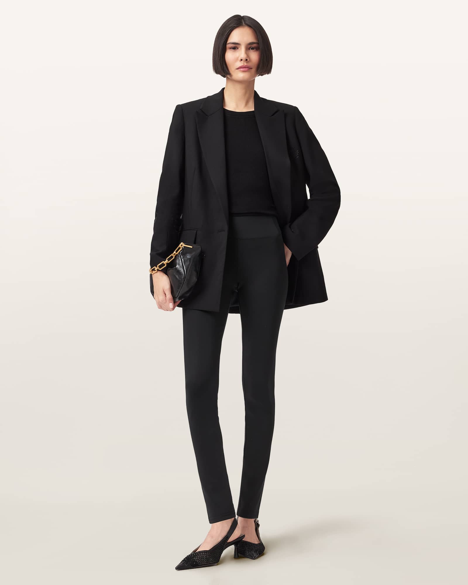 Allsaints Cora Jay Leggings In Black