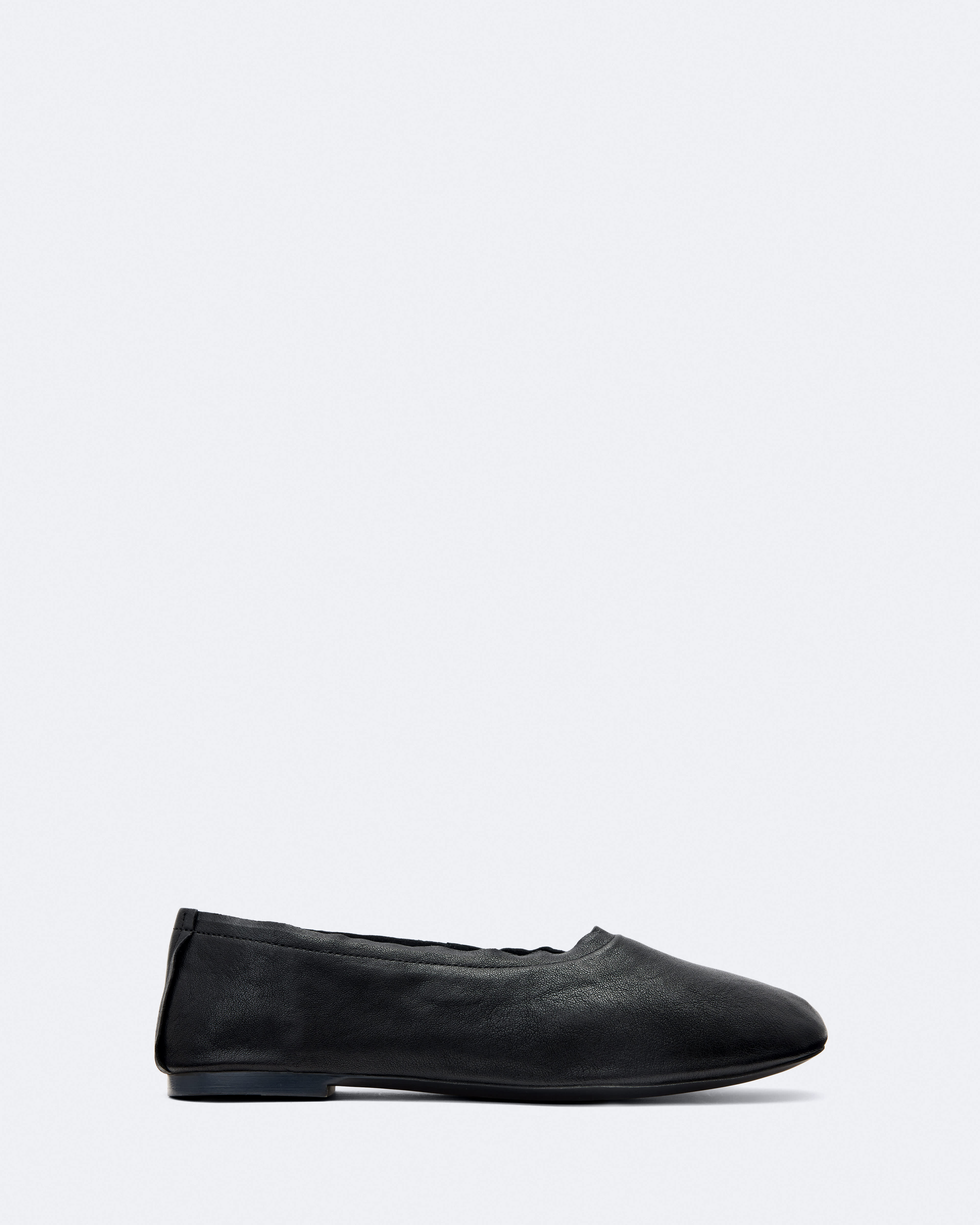 Allsaints Damen Schwarz Women's Hailee Leather Ballet Flats Size Uk 8/Us 11/Eu 41 - Bild 1