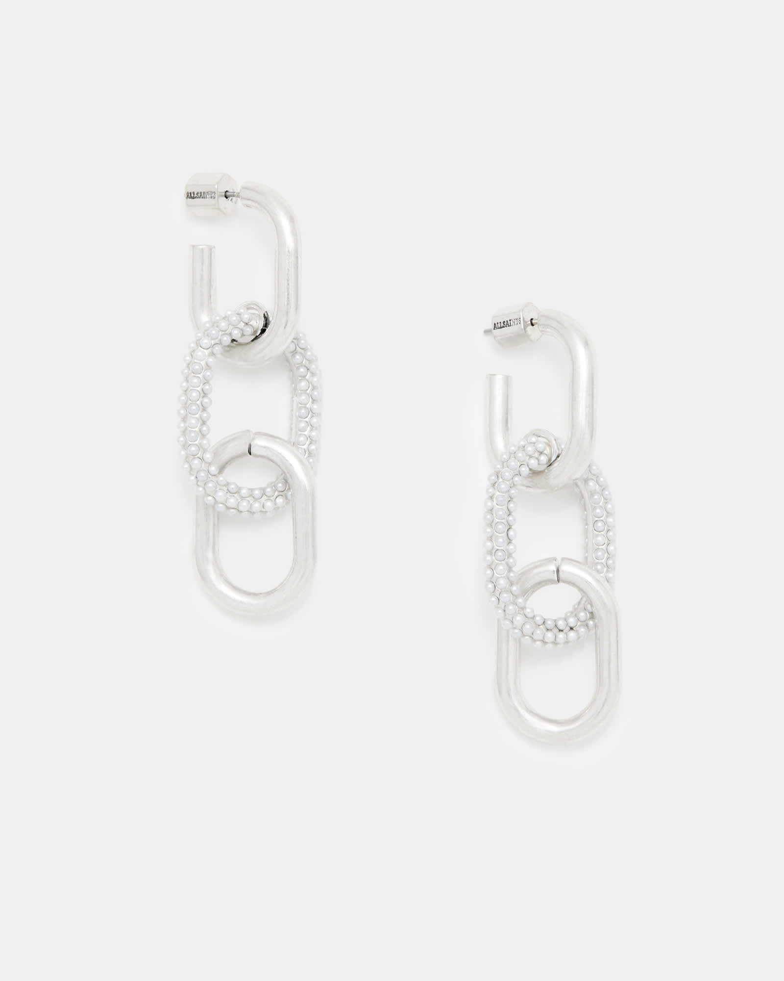 AllSaints Women's Brass Cydney Chunky Oval Chain Earrings, Size: One Size