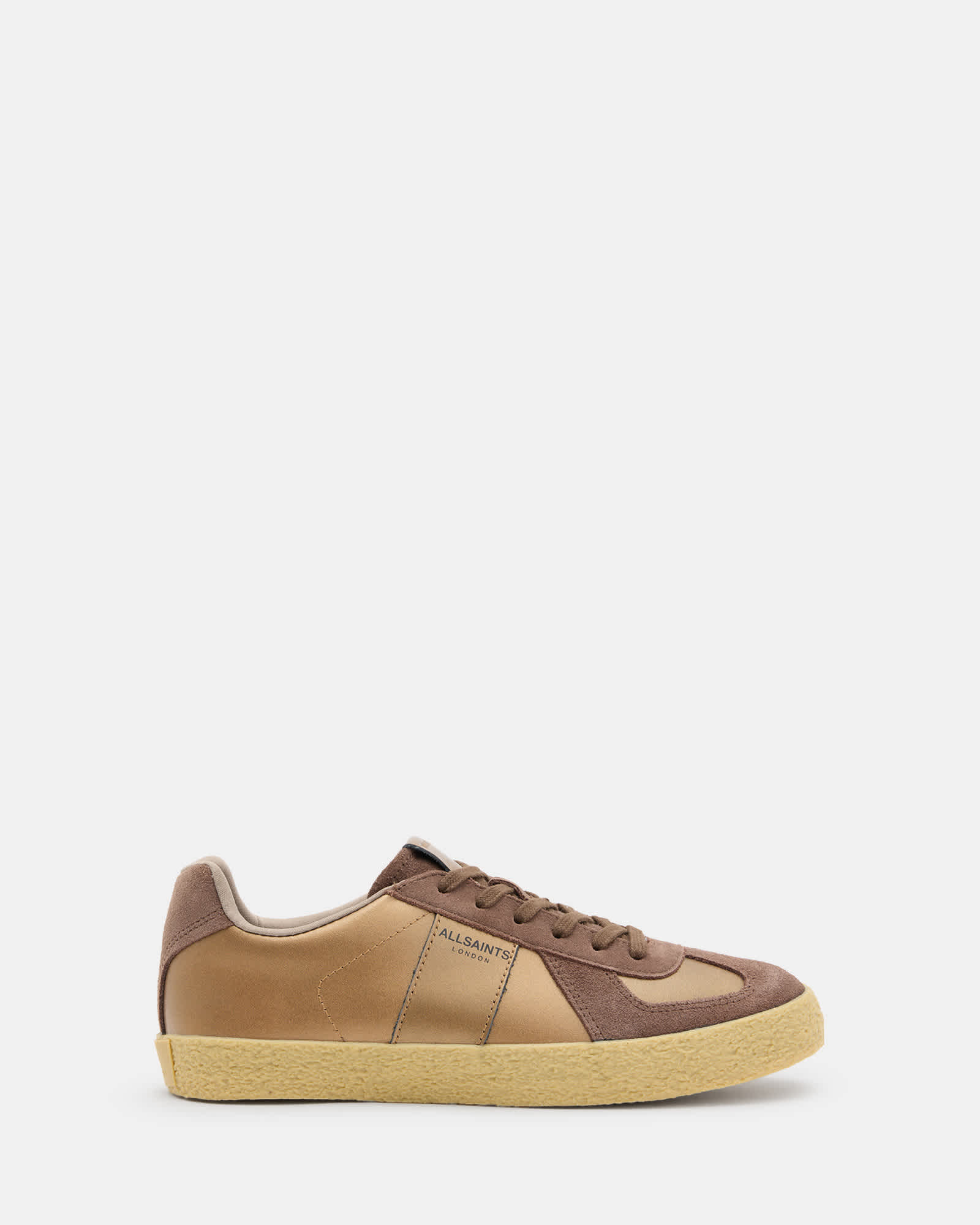 Allsaints Women's Jaimee Metallic Leather Trainers - Size  3