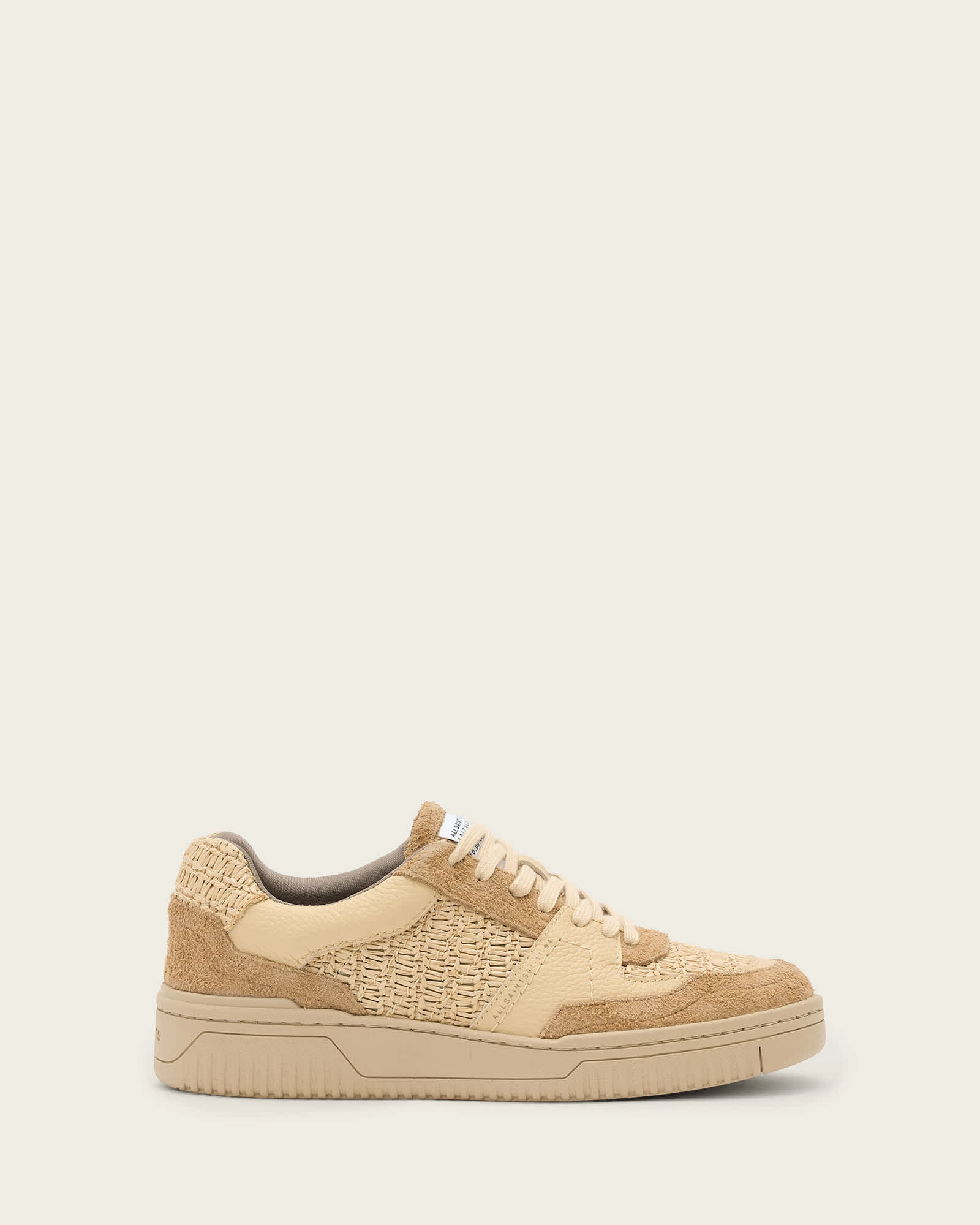 AllSaints Polyester Hix Raffia Trainers, Size: UK 5/US 8/EU 38