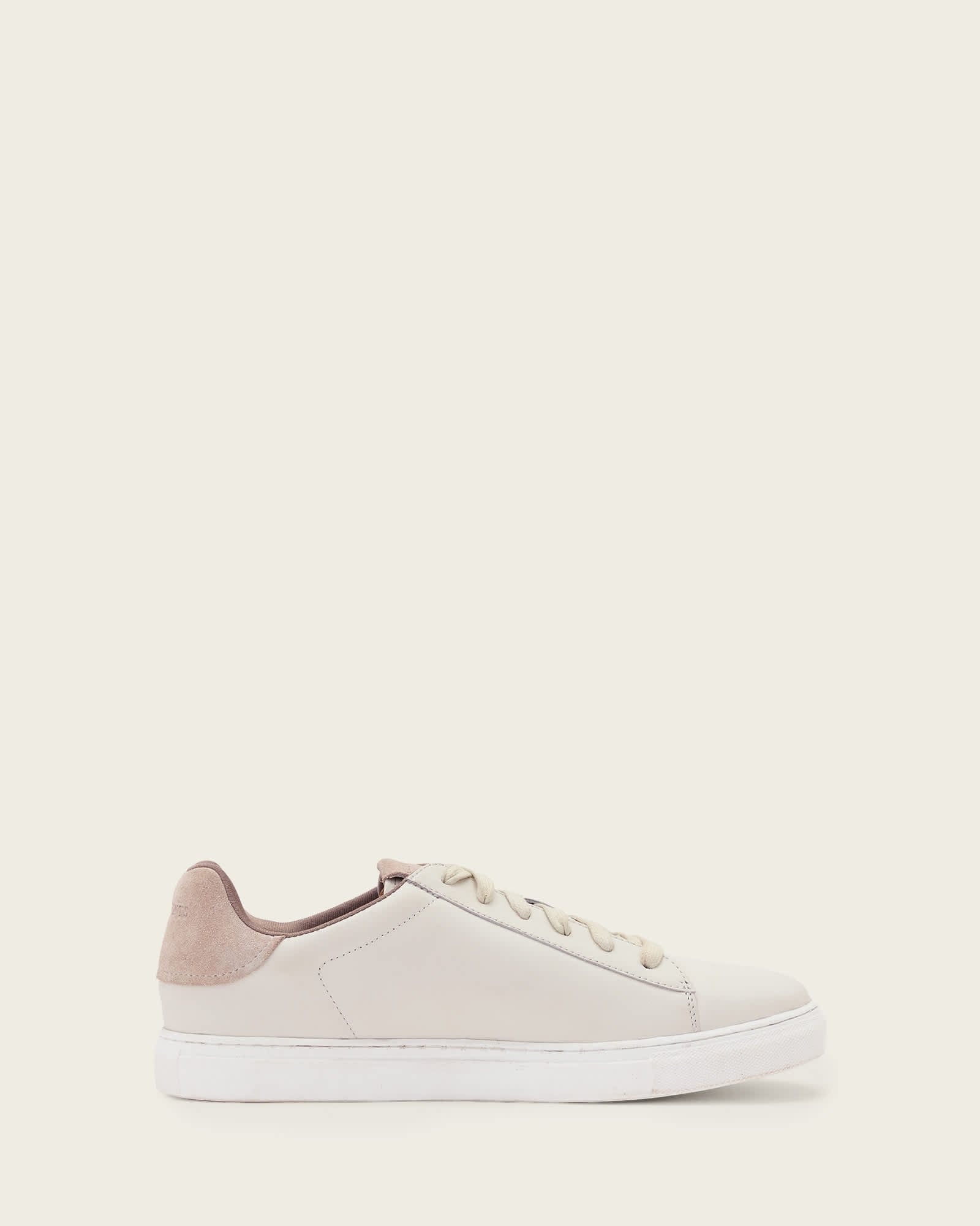 Allsaints Underground Leather Sneakers In White