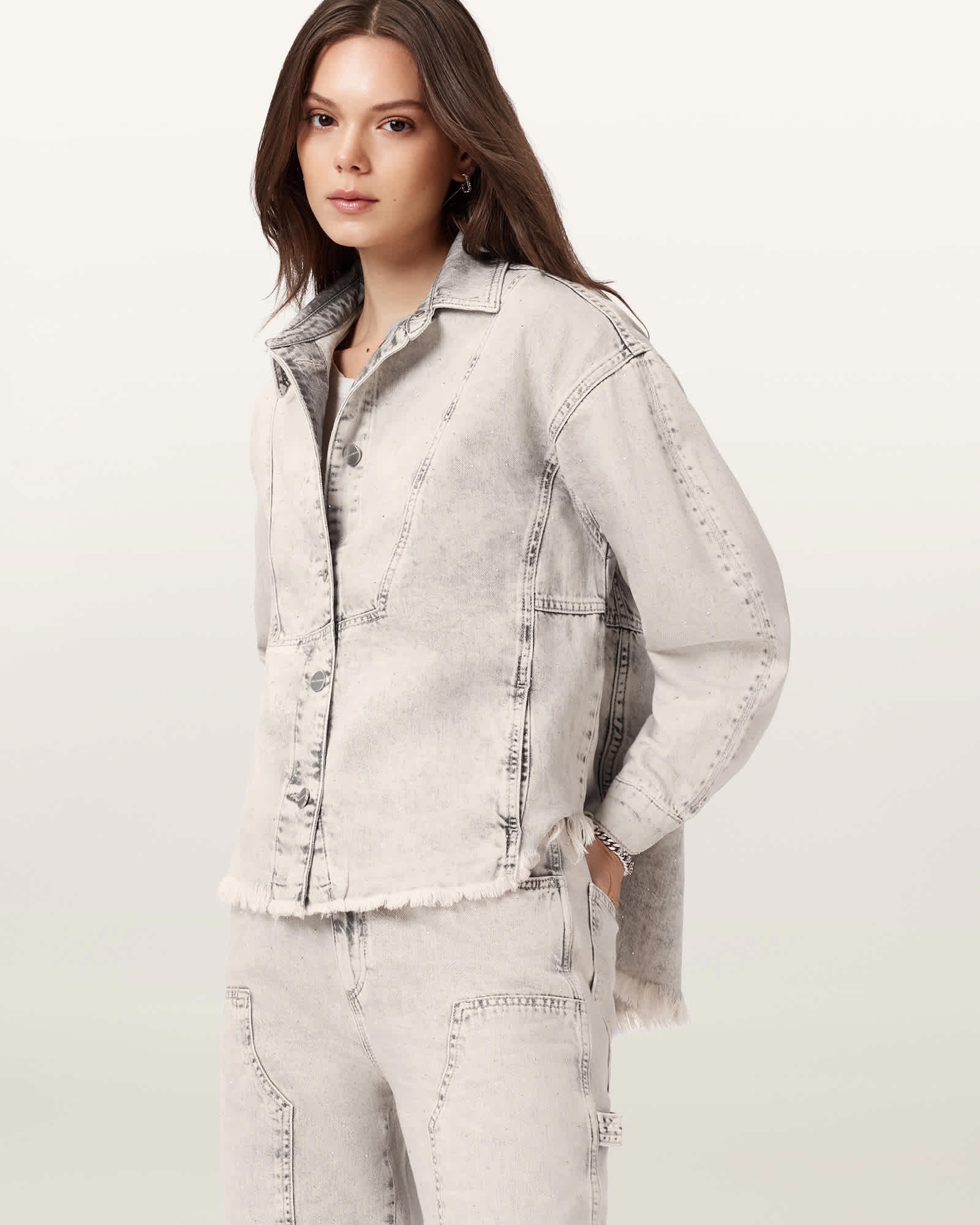 AllSaints Cotton Hettie Oversized Shacket