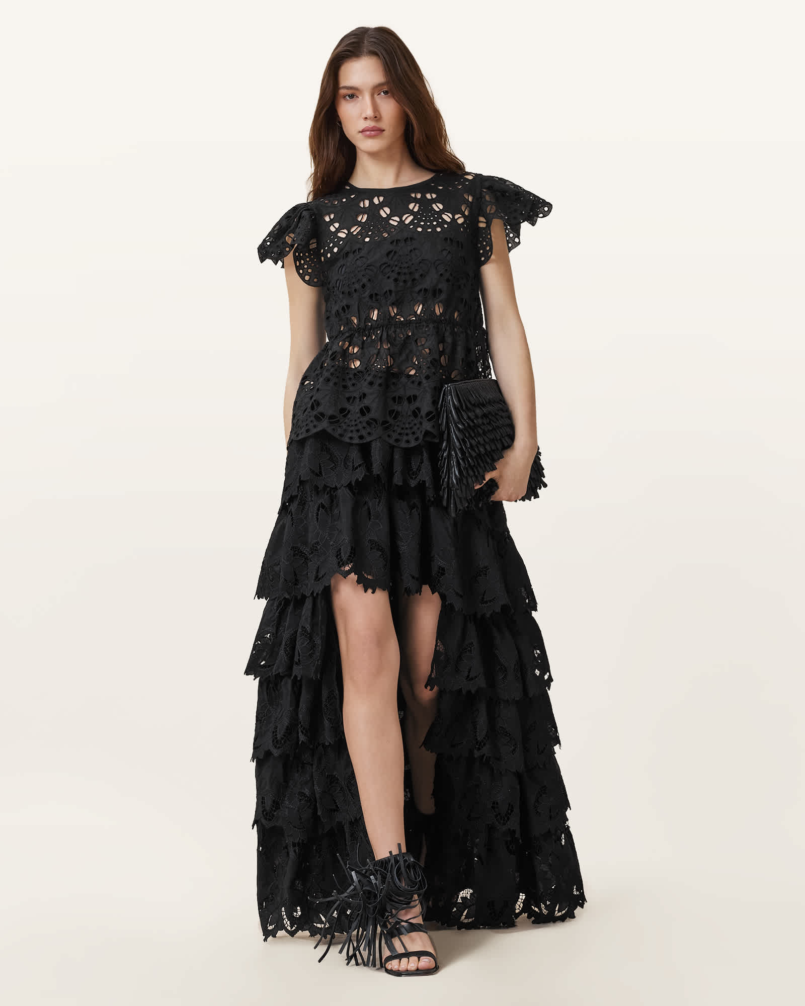 AllSaints Cavarly Embroidered Maxi Skirt