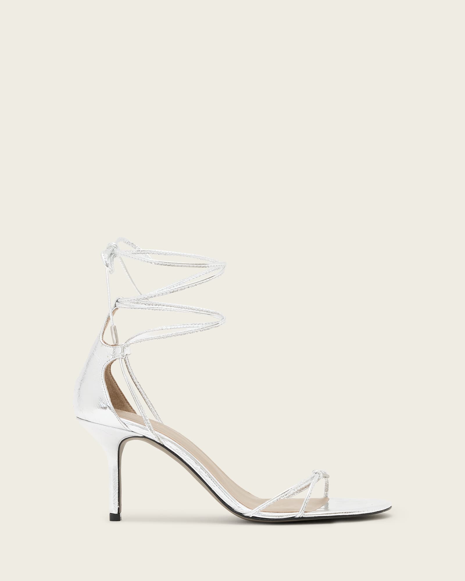 AllSaints Leather Ali Leather Siletto Sandals, Size: UK 6/US 9/EU 39