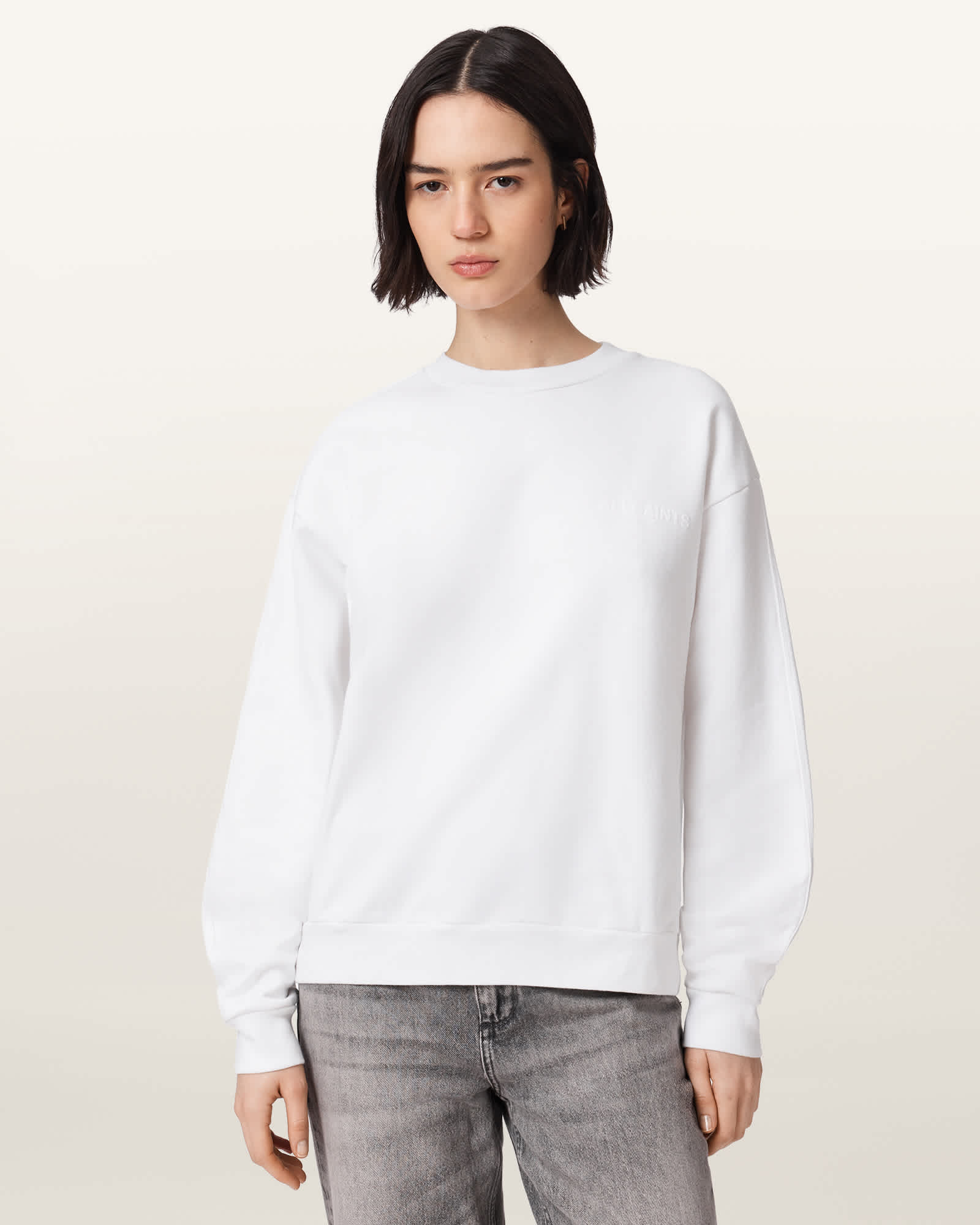 AllSaints Cotton Mabel Etta Oversized Sweatshirt, Size: M