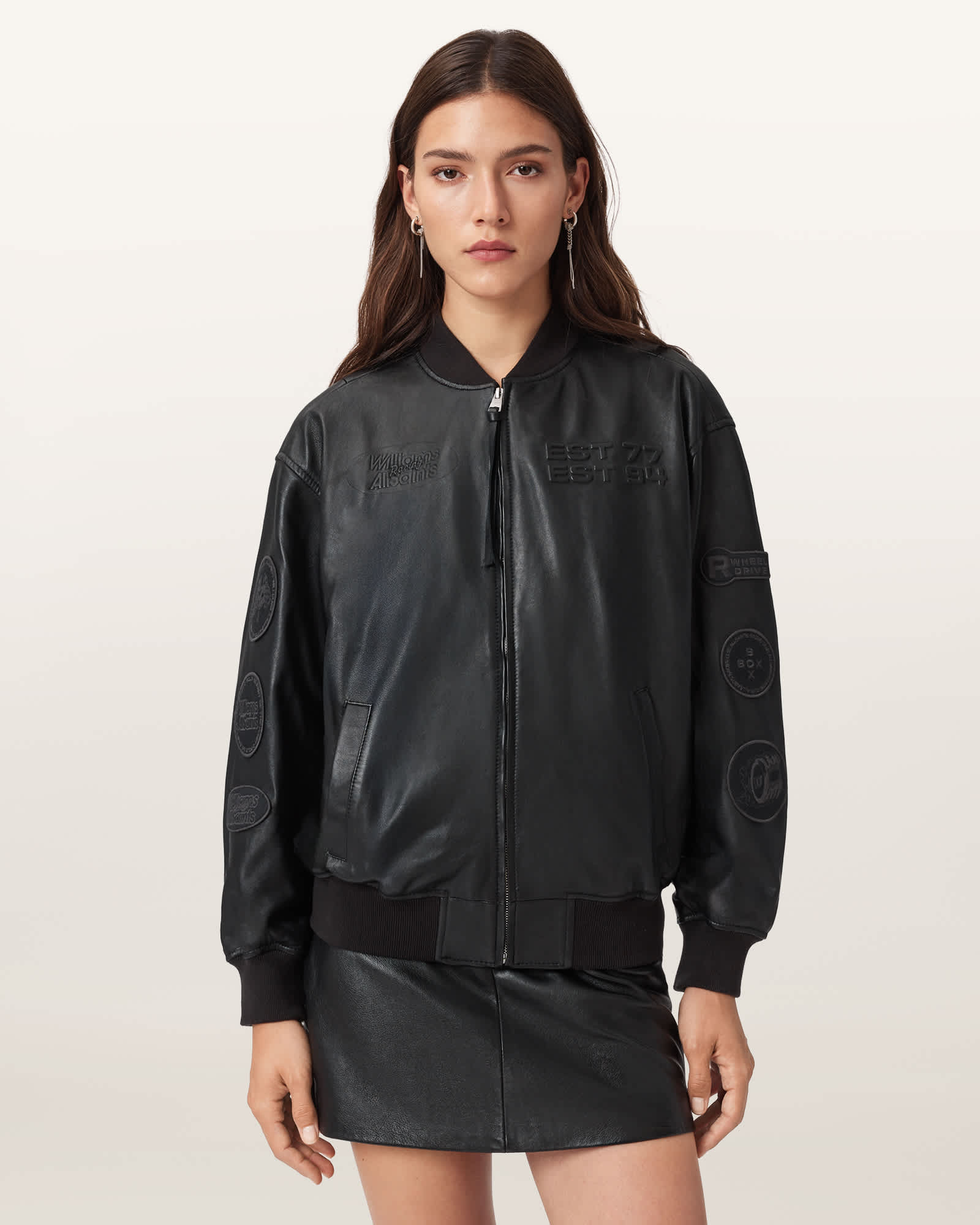 Allsaints Williams X  Belle Bomber Jacket, In Black