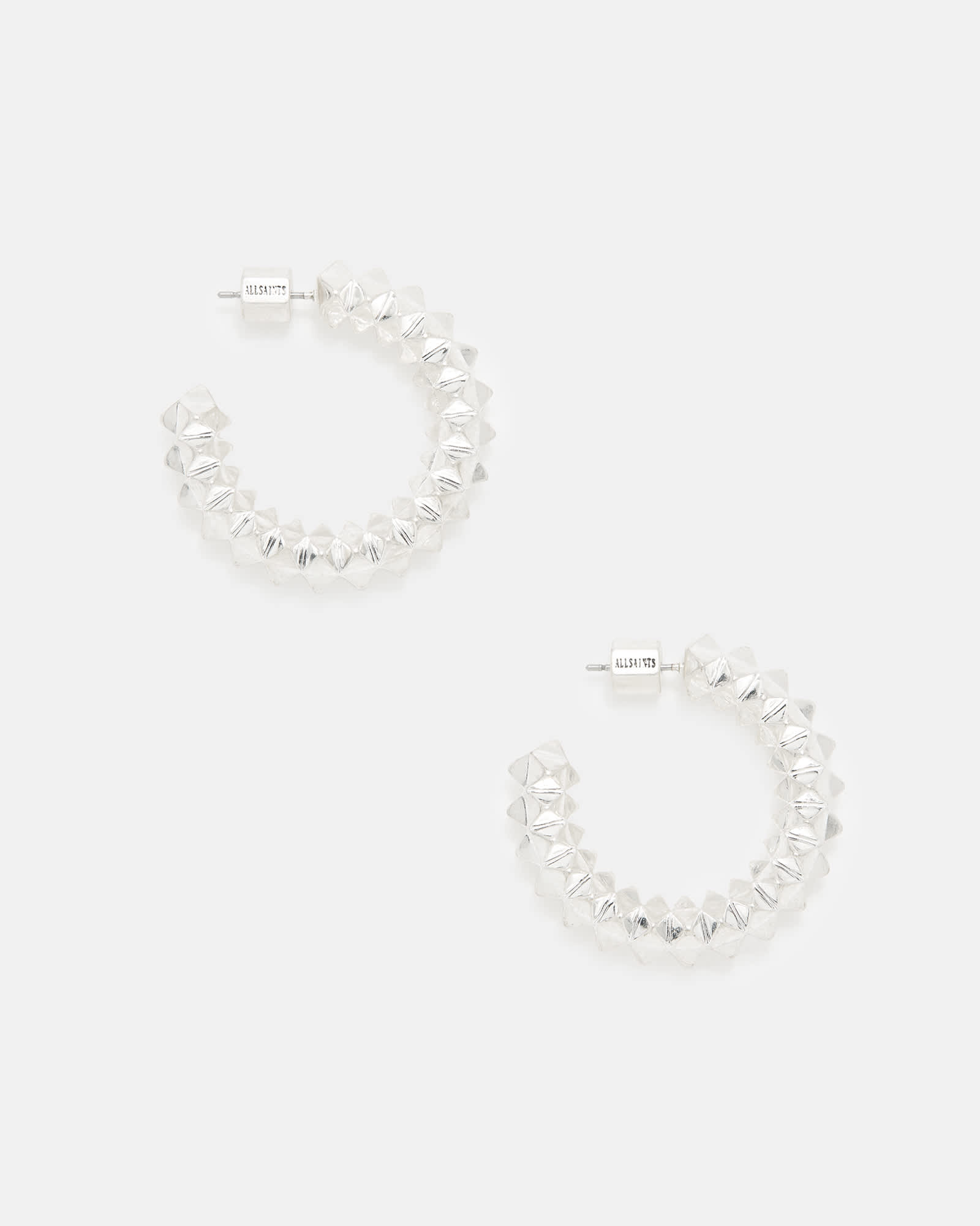 AllSaints Women's Brass Jaya Studded Hoop Earrings