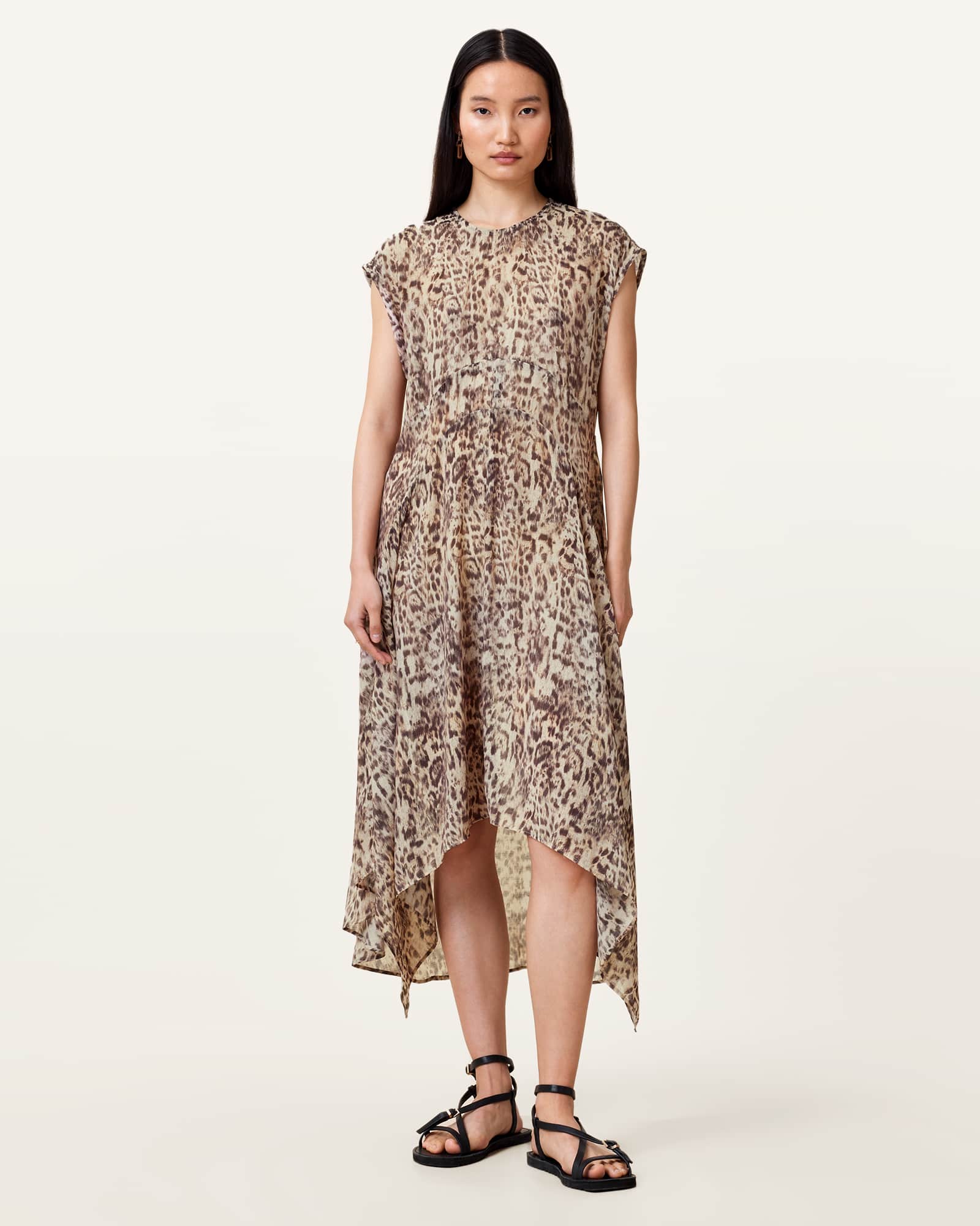 AllSaints Arwen Leopard Print Dress