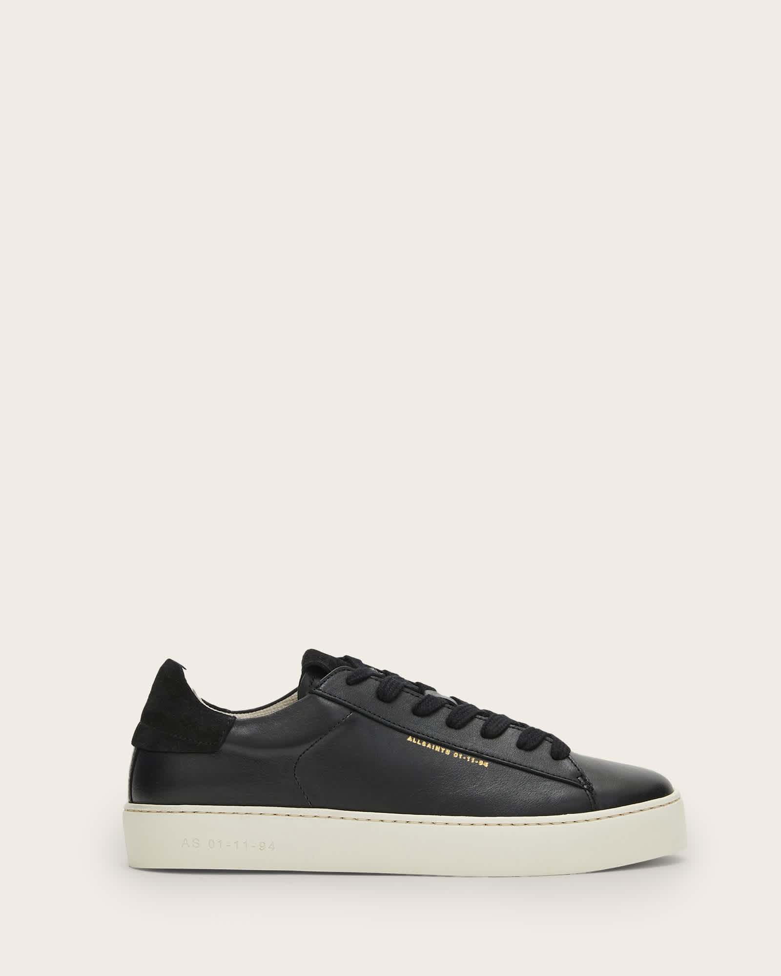 AllSaints Women's Cow Leather Shana Low Top Leather Trainers, Size: 7