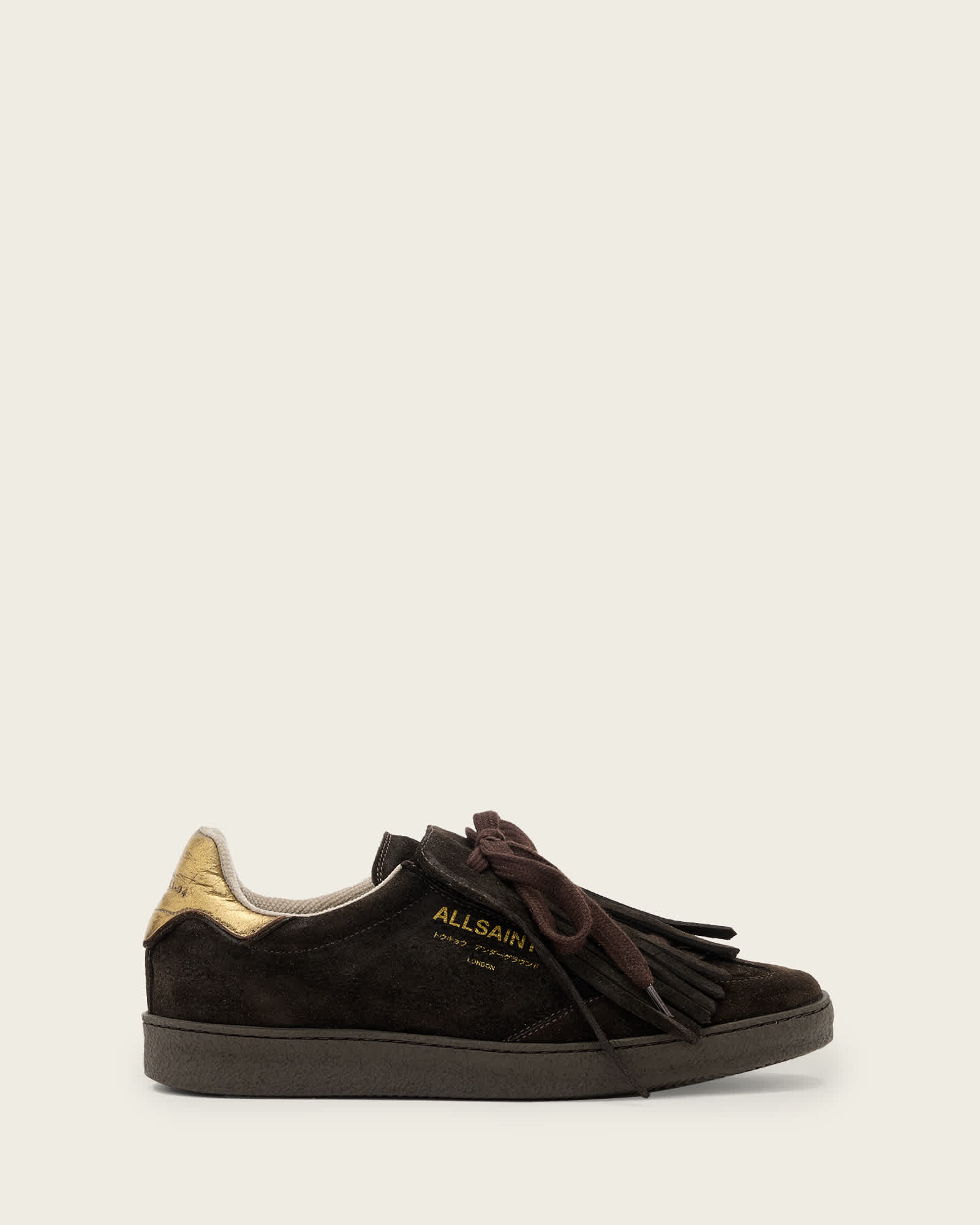 Allsaints Women's Thelma Fringe Leather Low Top Trainers - Size  8