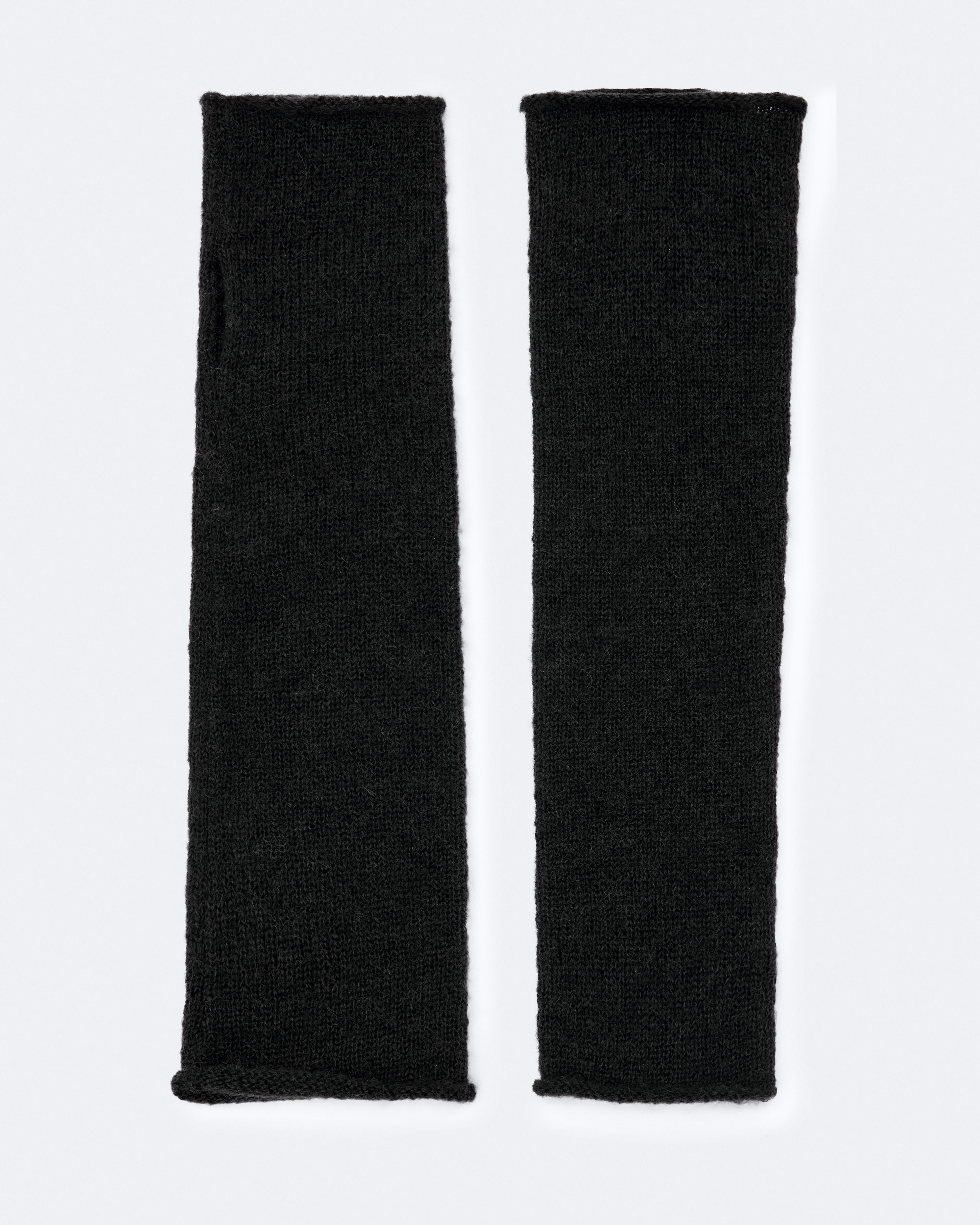 AllSaints Innes Mohair-Blend Armwarmers, Black, One Size