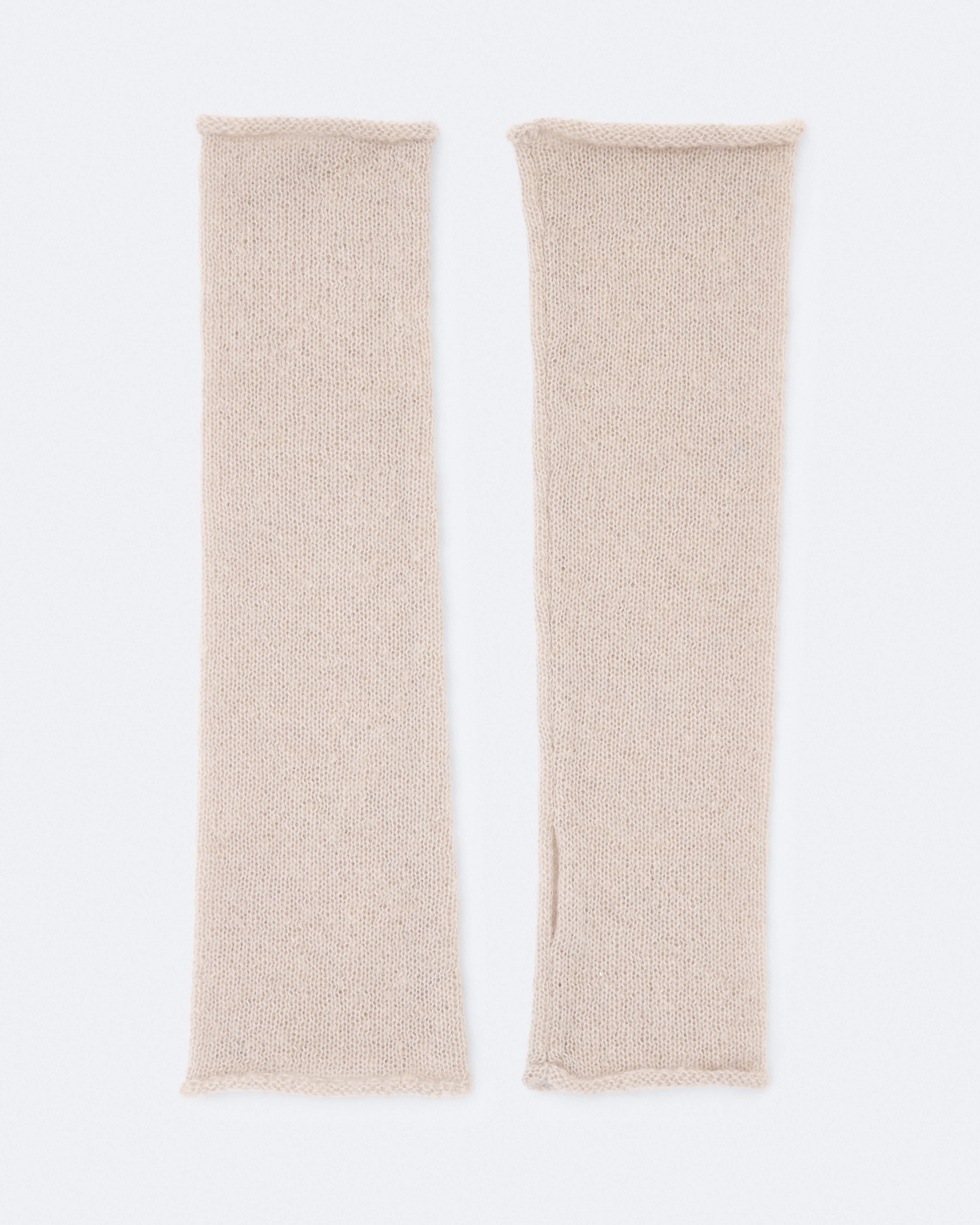 AllSaints Innes Mohair-Blend Armwarmers, Brown, One Size