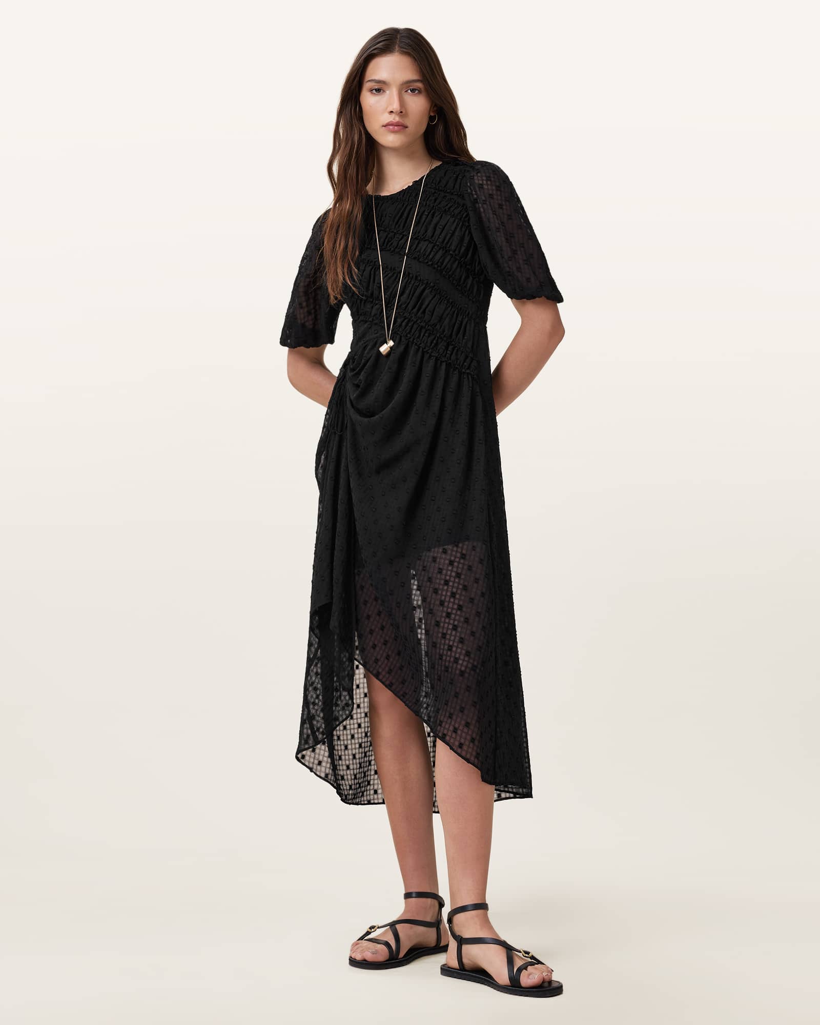AllSaints Serene Midi Dress