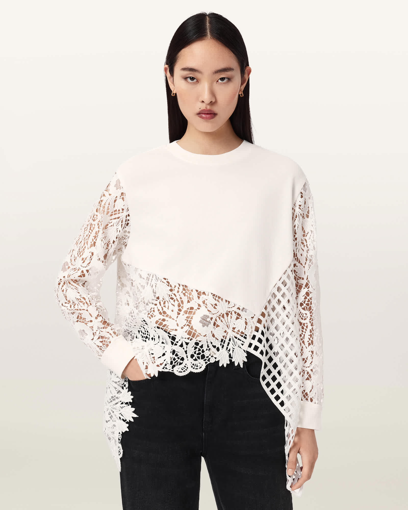 Allsaints Women's Malorie Asymmetric Cotton Top - Size  Xs