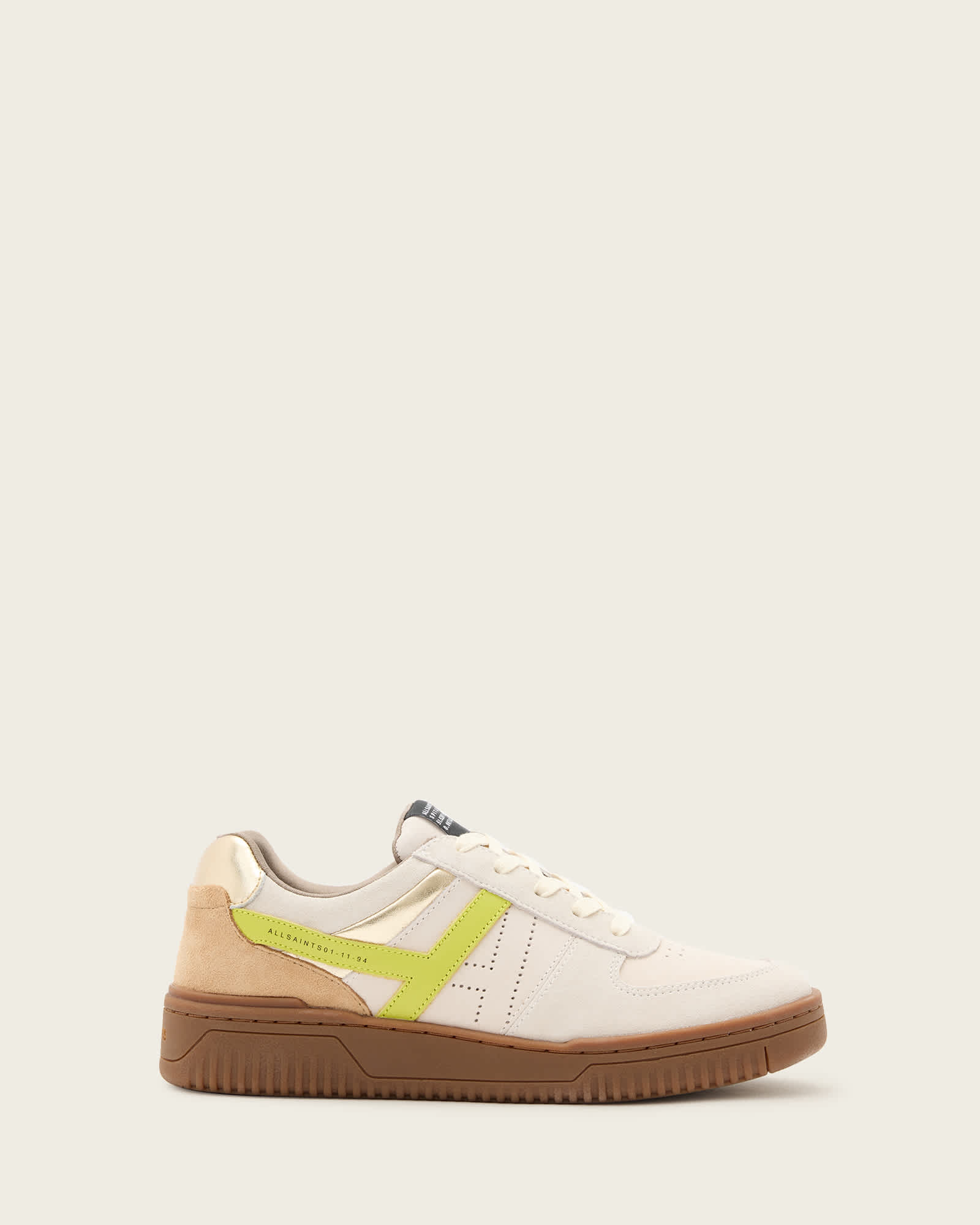 Allsaints Women's Vix Low Top Round Toe Suede Trainers - Size  3