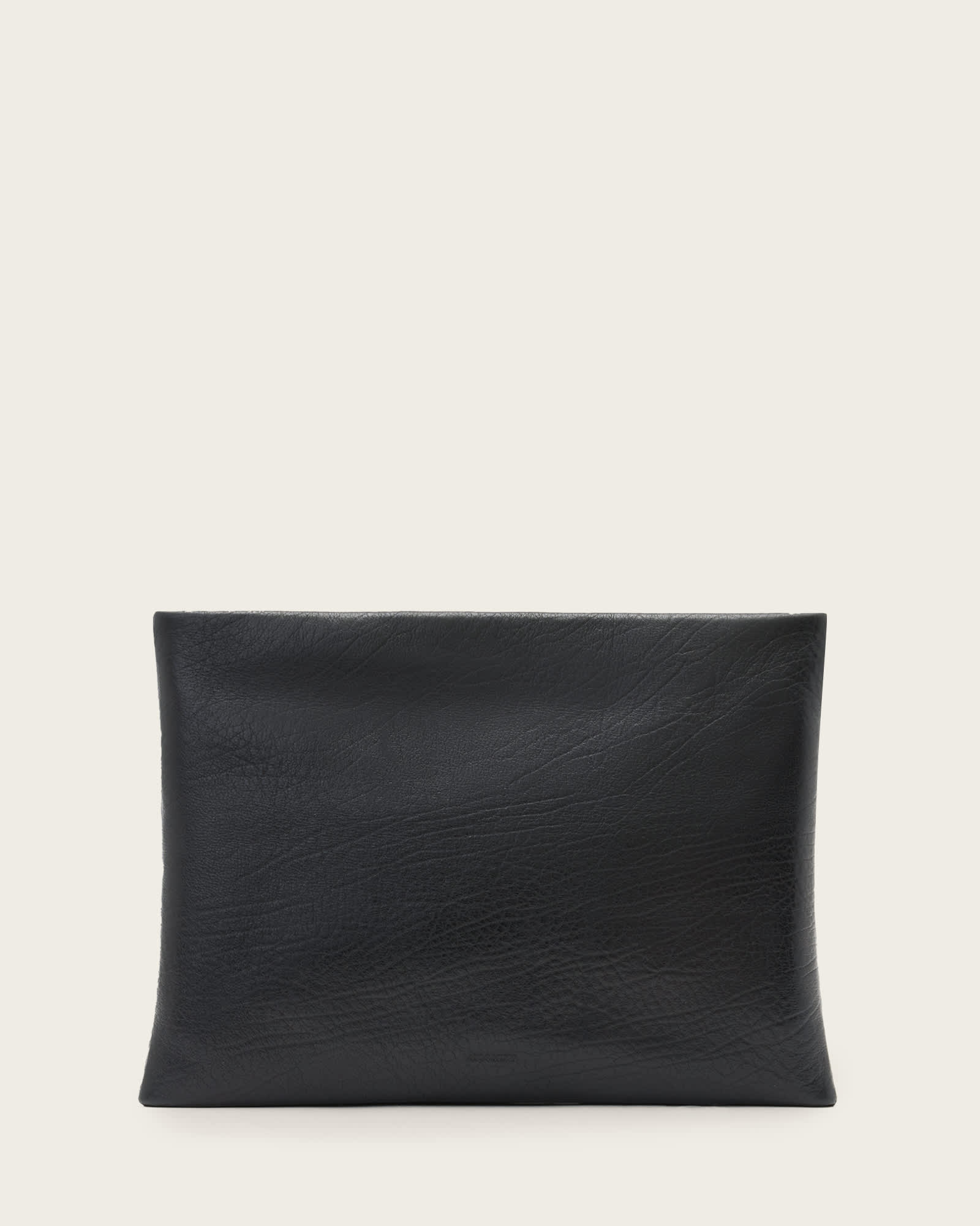 AllSaints Bettina Leather Clutch Bag,, Black