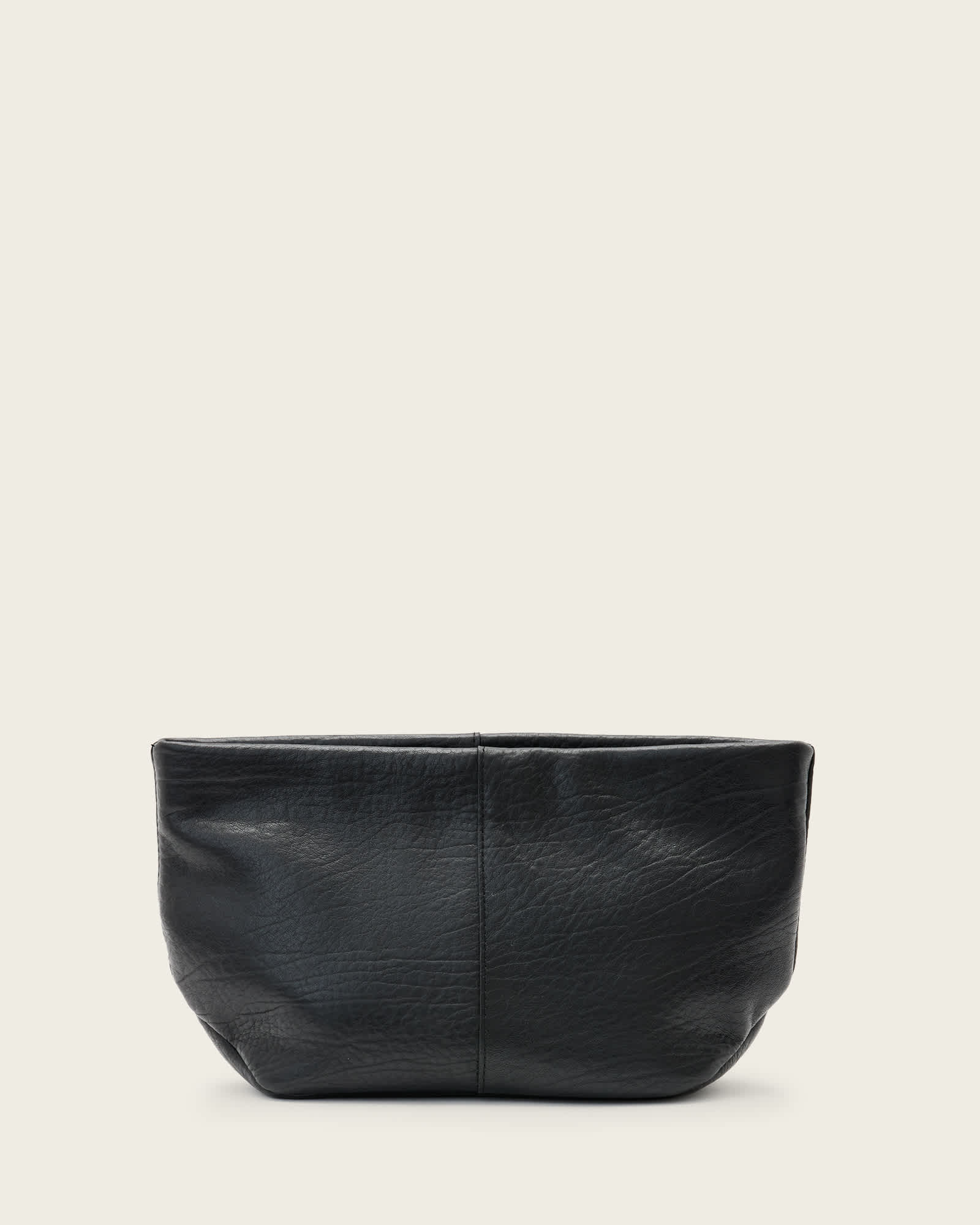 AllSaints Hex Leather Pouch,, Black
