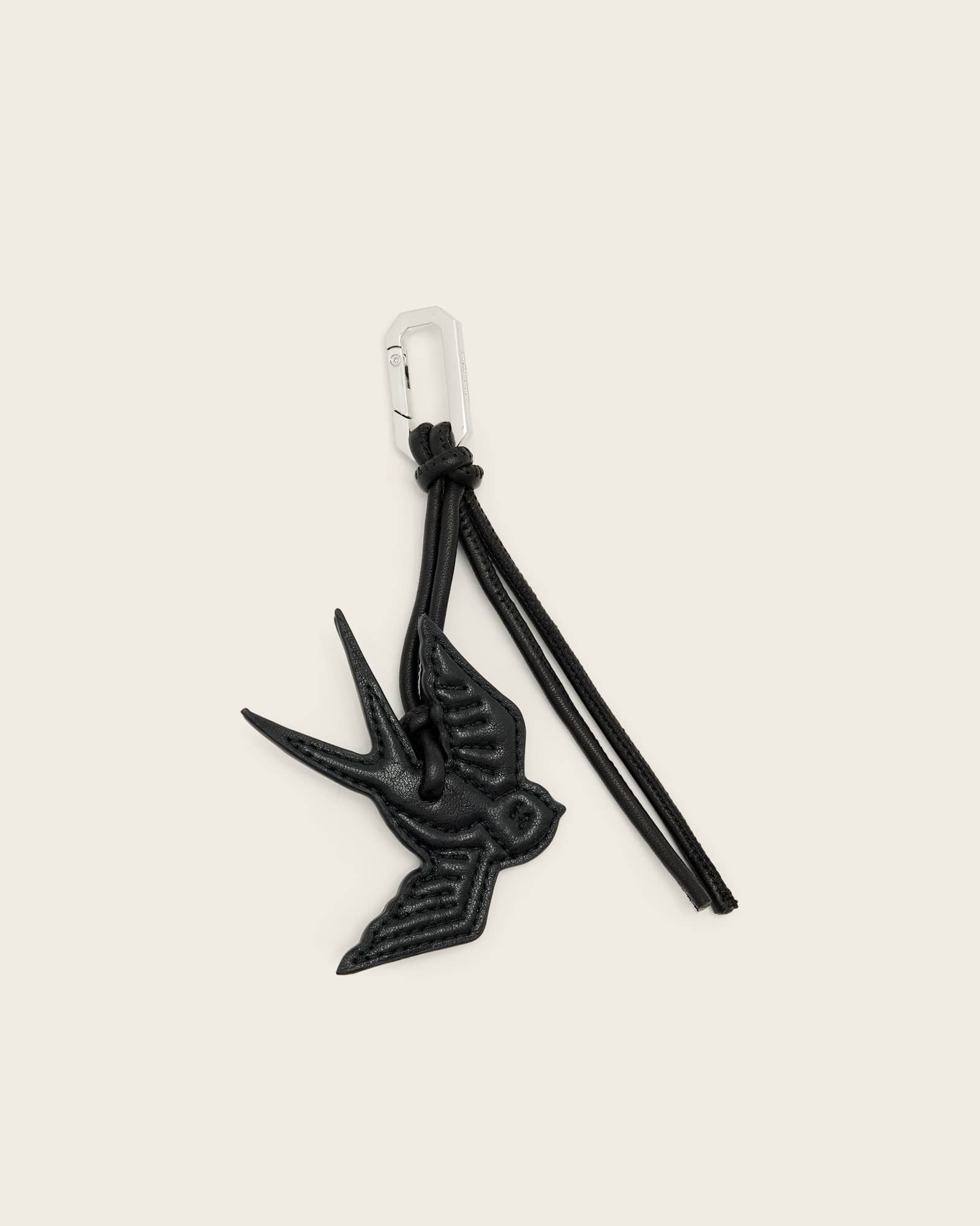 Allsaints Women's Swallow Leather Keyring, One Size