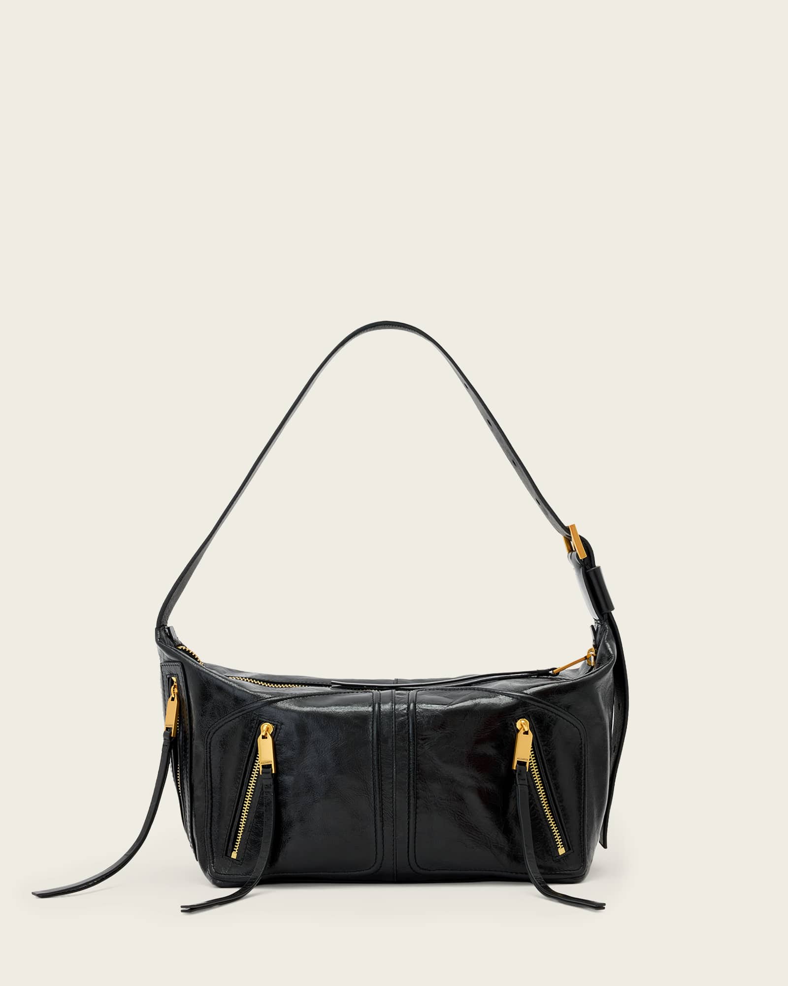 AllSaints Leather Jean Rey Leather Shoulder Bag, Size: One Size
