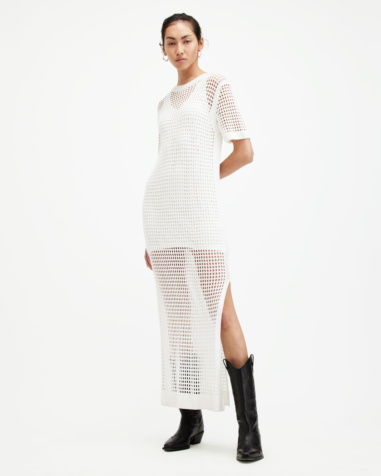Allsaints Women's Paloma Open Stitch Maxi Dress - Size  Xs