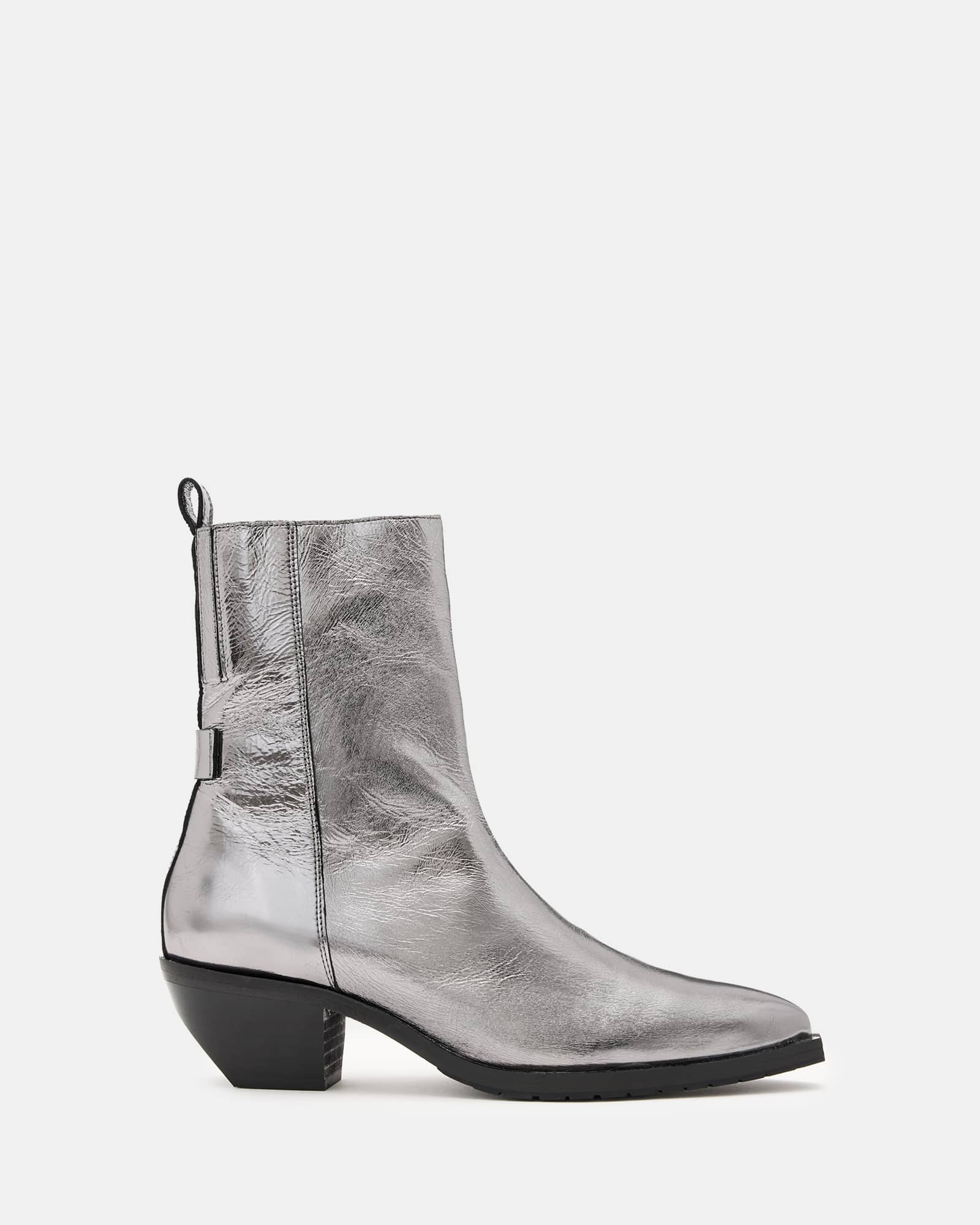 AllSaints Women's Bazley Pointed Toe Leather Boots