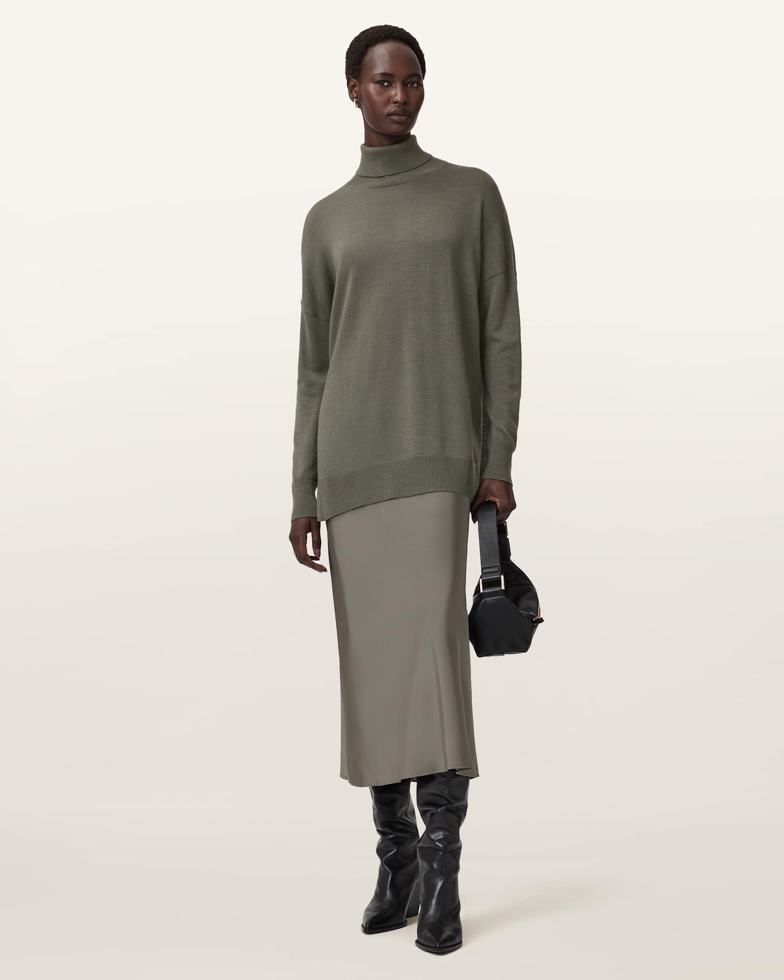 AllSaints Juno 2-in-1 Dress,, Light Khaki