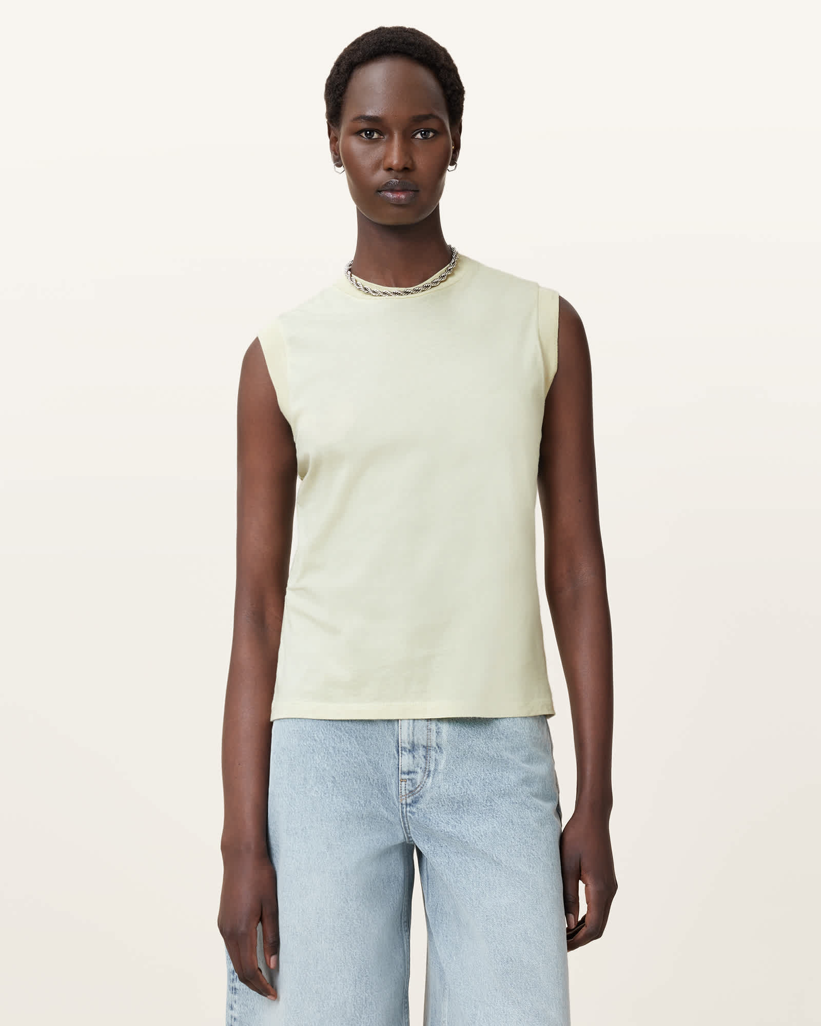 AllSaints Imogen Sleeveless Tank Top,, Jade Green