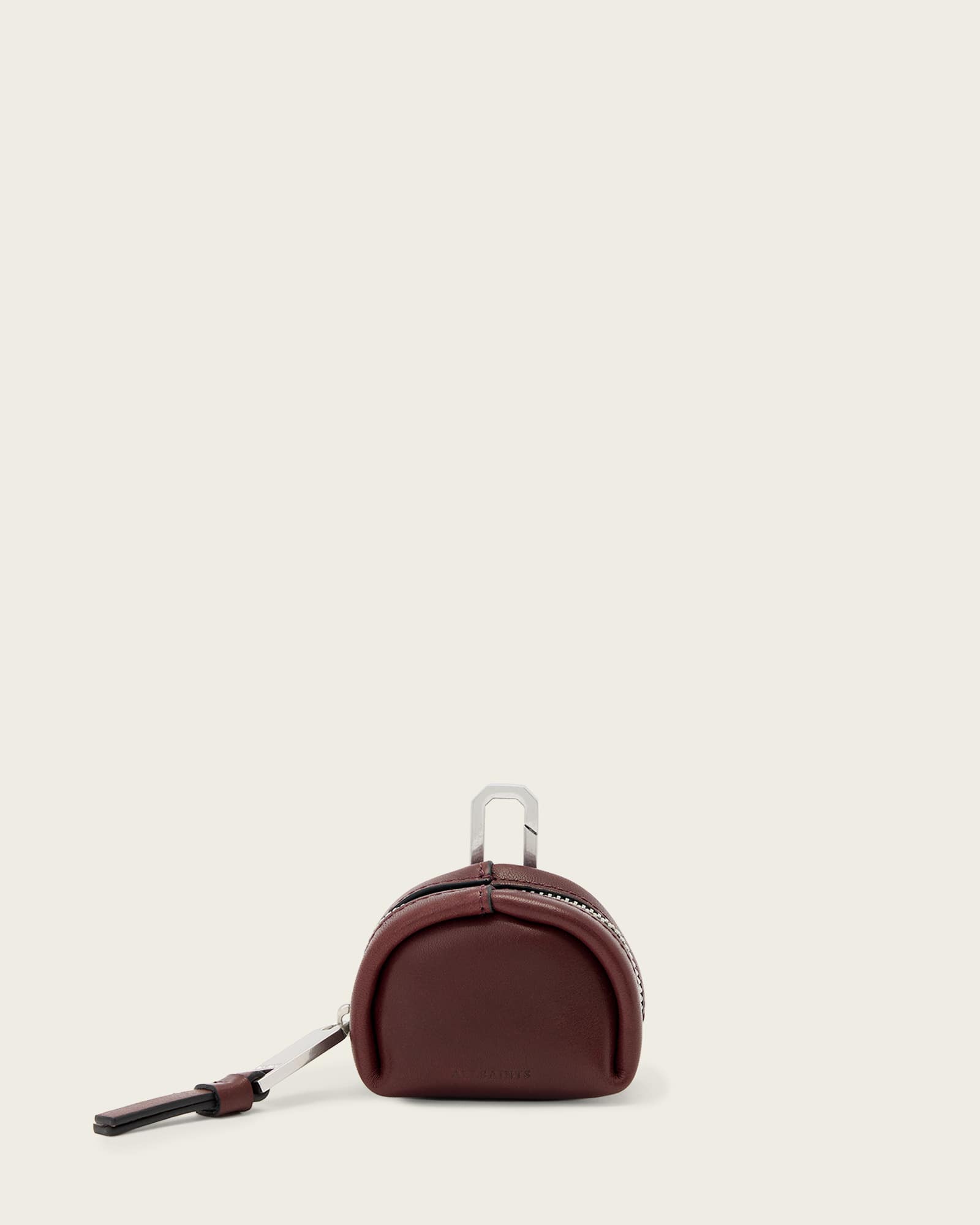 Allsaints Women's Red Rosalie Leather Airpod Case, One Size