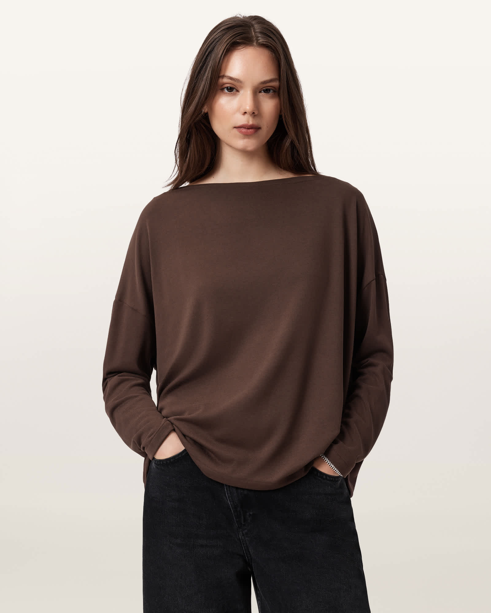 Allsaints Rita Relaxed Fit T-shirt In Brown