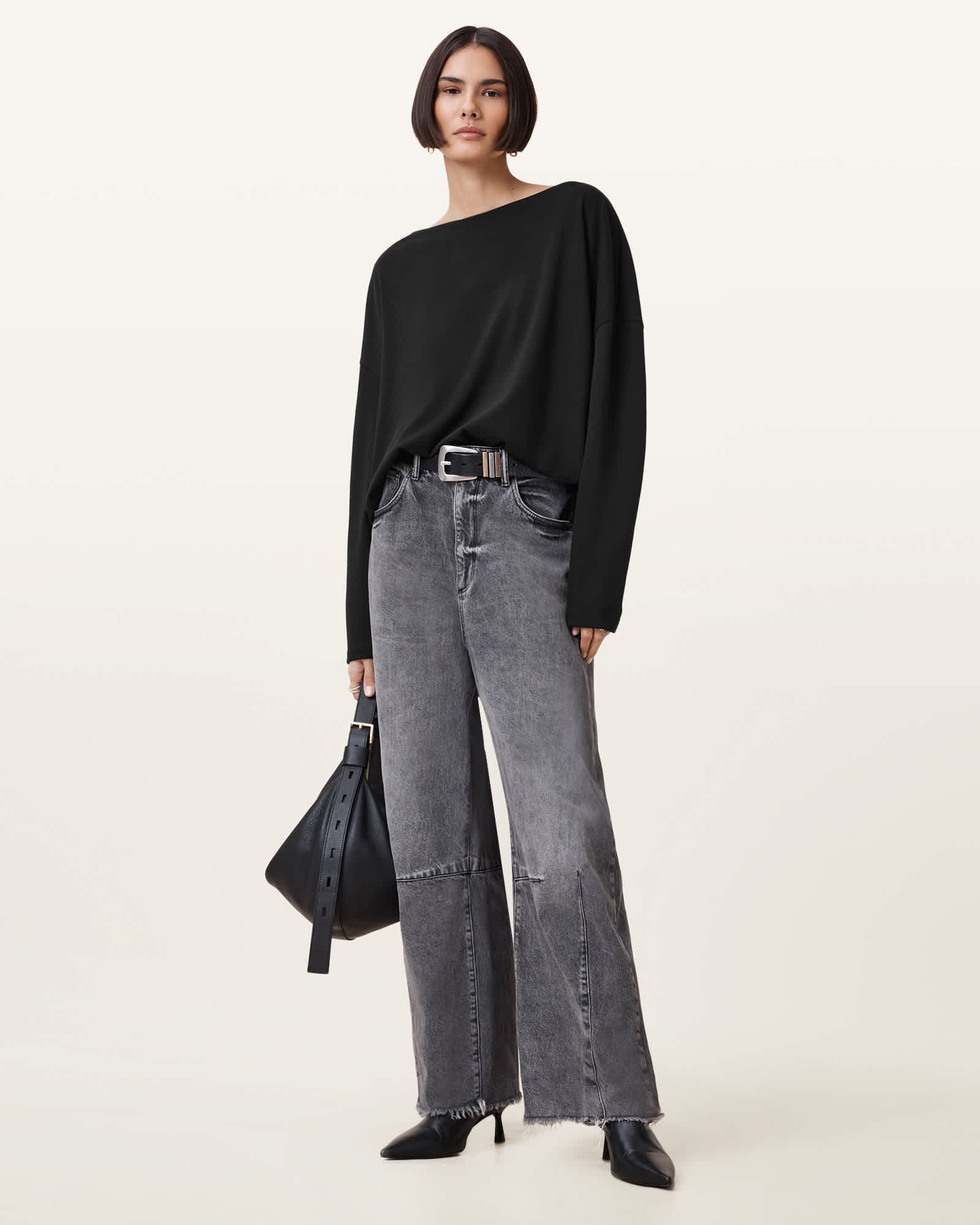 AllSaints Women's Cotton/Polyester Rita Relaxed Fit T-Shirt, Size: M