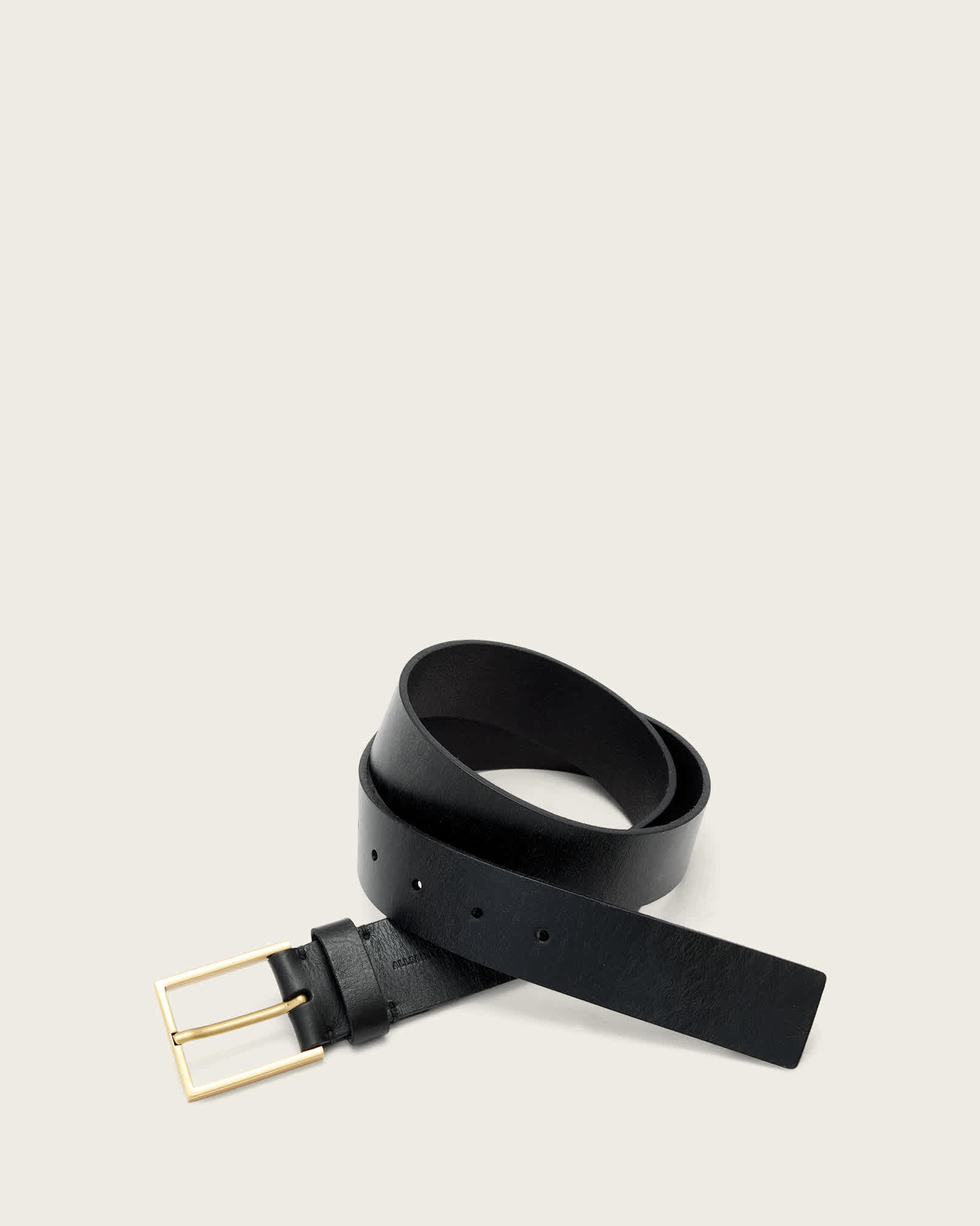 AllSaints Etta Leather Belt,, Black