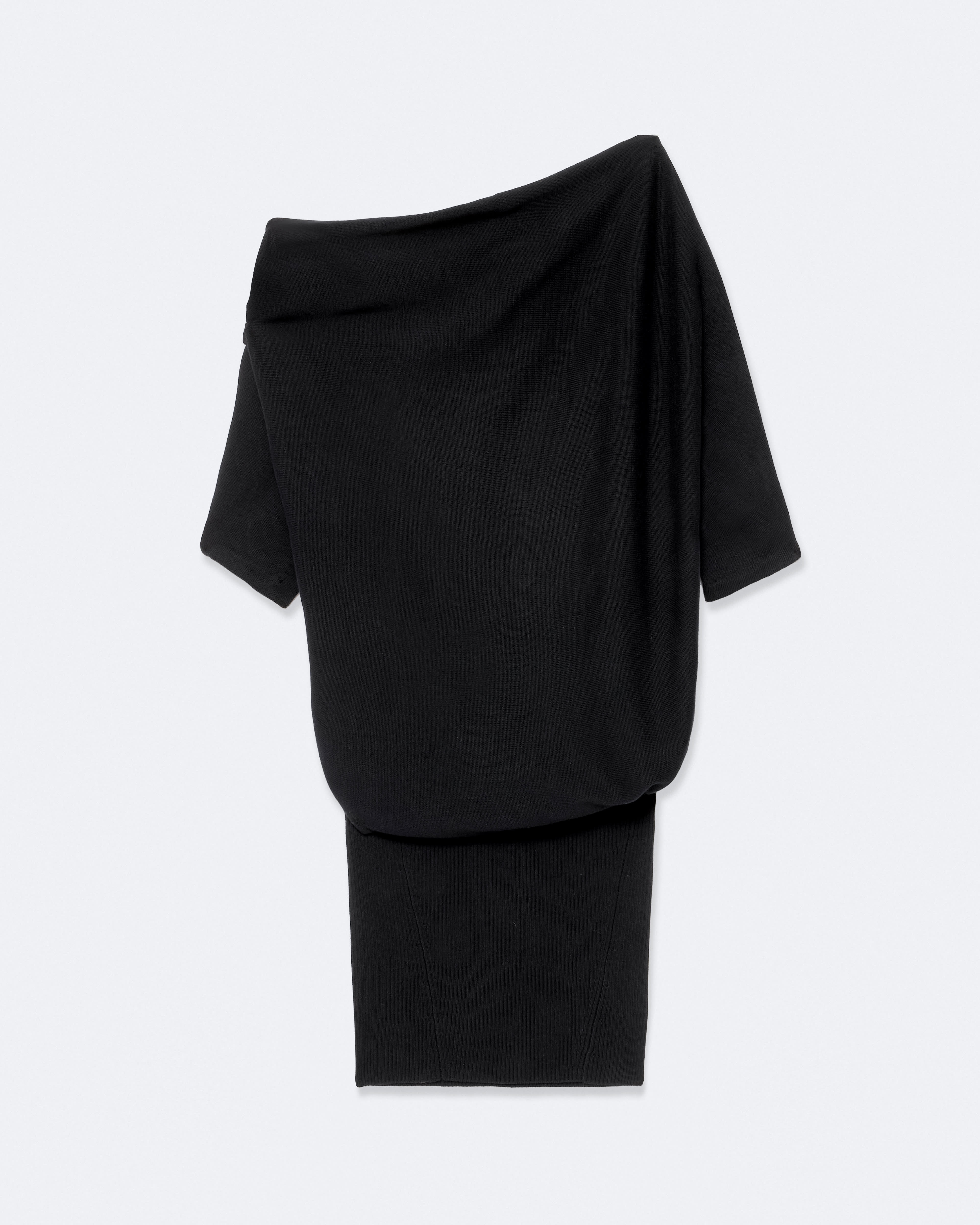 AllSaints Ellie Asymmetric Knitted Cotton Mini Dress