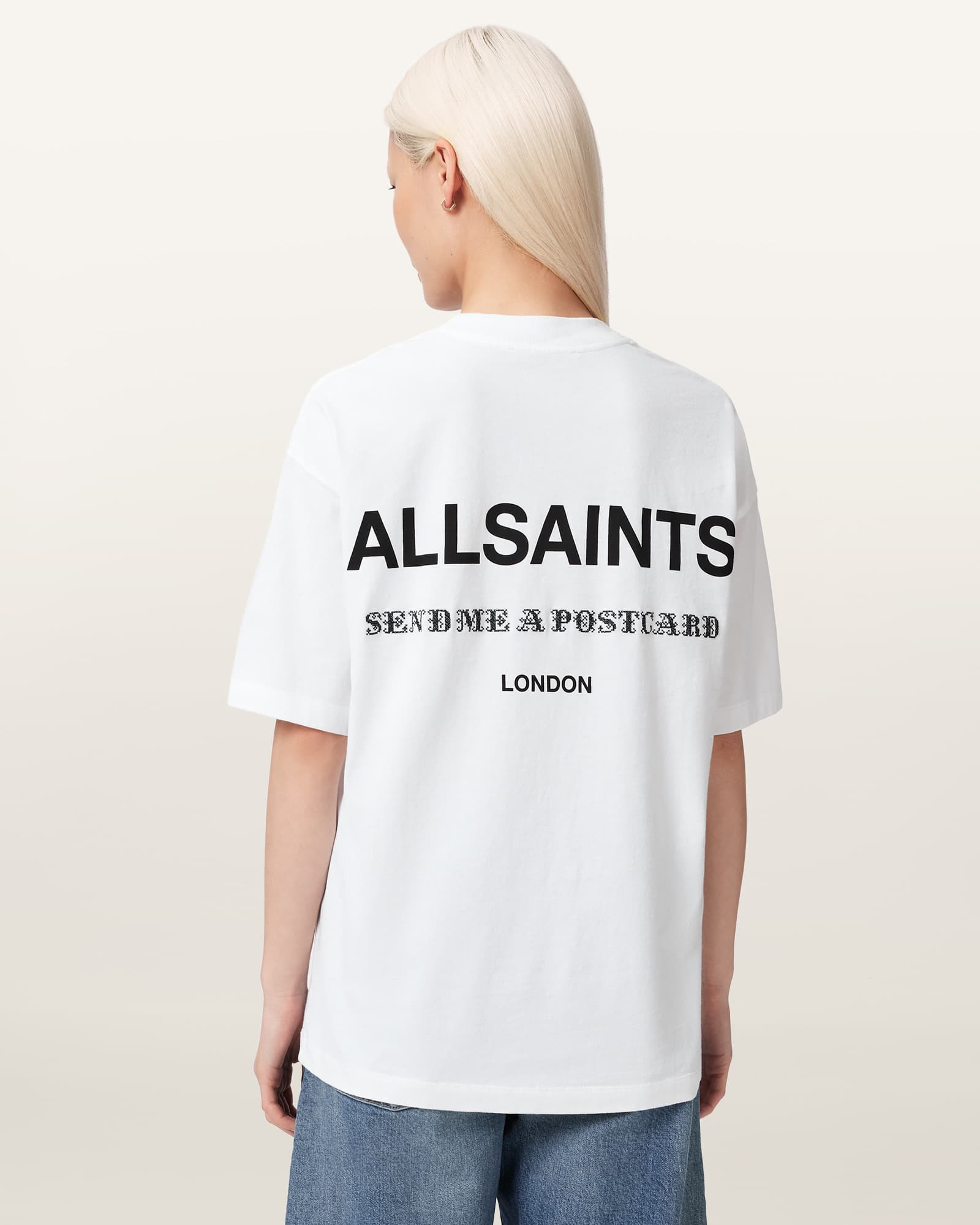 AllSaints Cotton Dreamer Oversized Etta Short Sleeve T-Shirt, Size: M