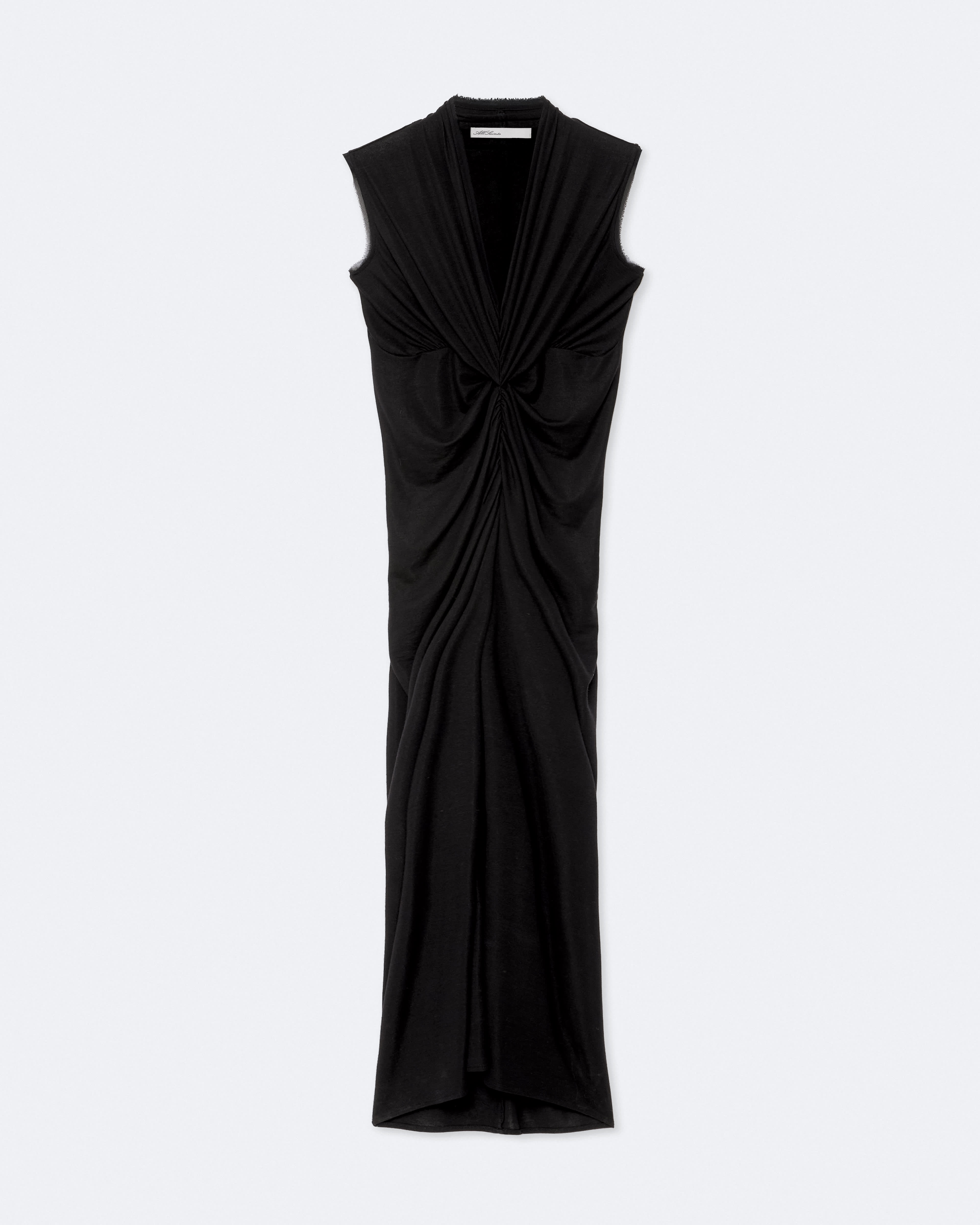 AllSaints Dariya Draped Jersey Maxi Dress