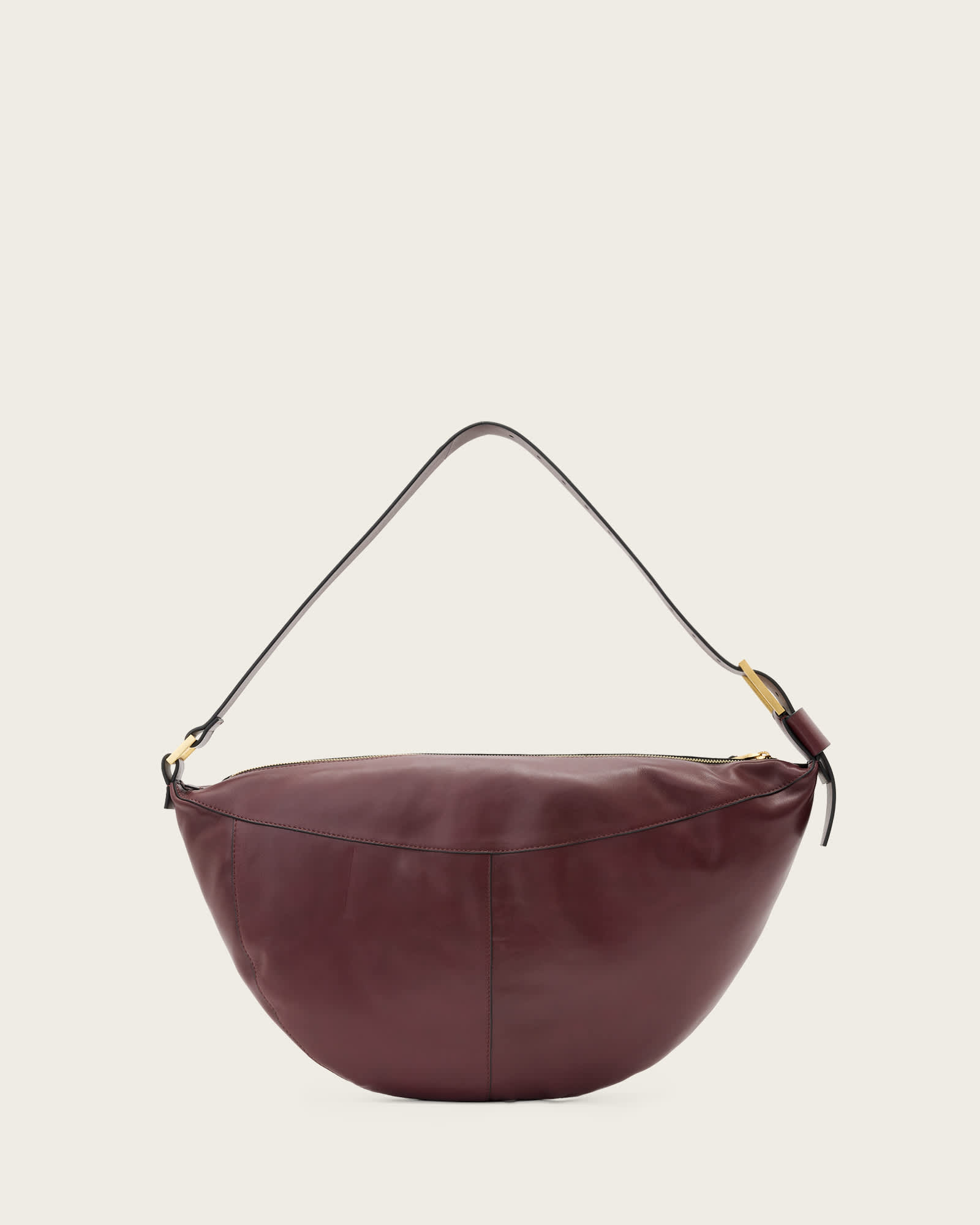 Allsaints Luna Slouchy Leather Shoulder Bag In Red