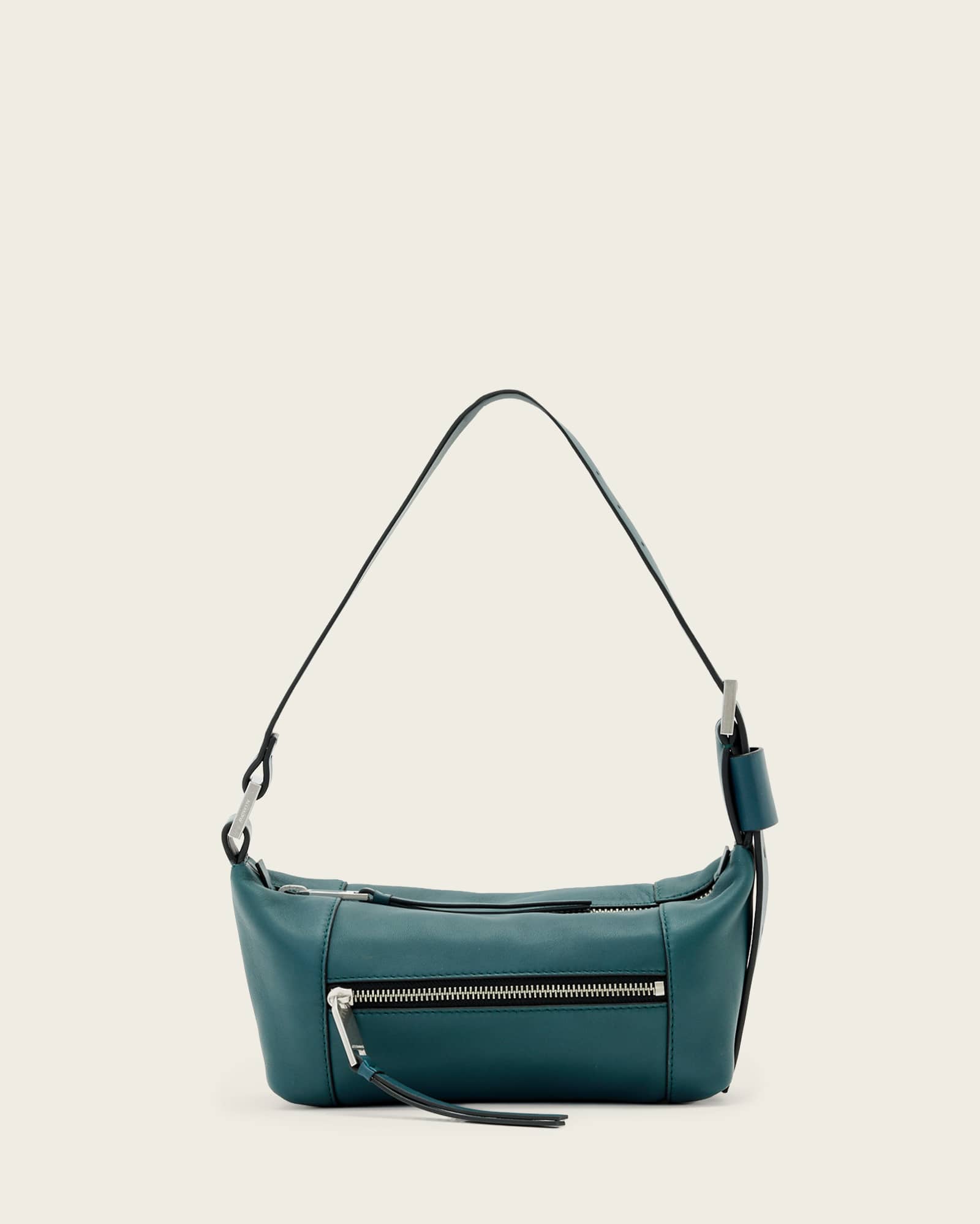 AllSaints Vega Leather Mini Bag,, Emerald Green