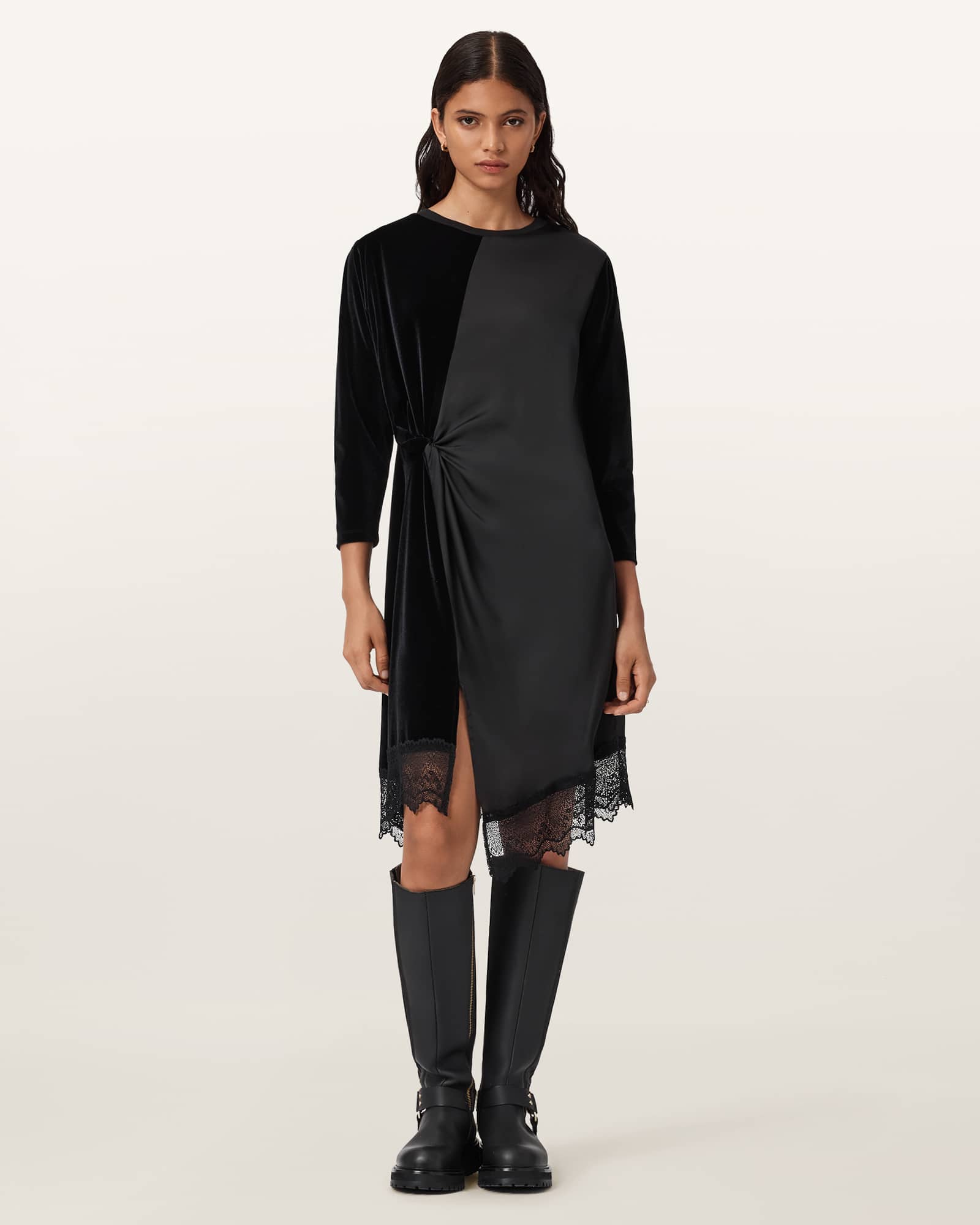 Allsaints Women's Lana Velvet Mini Dress - Size  6