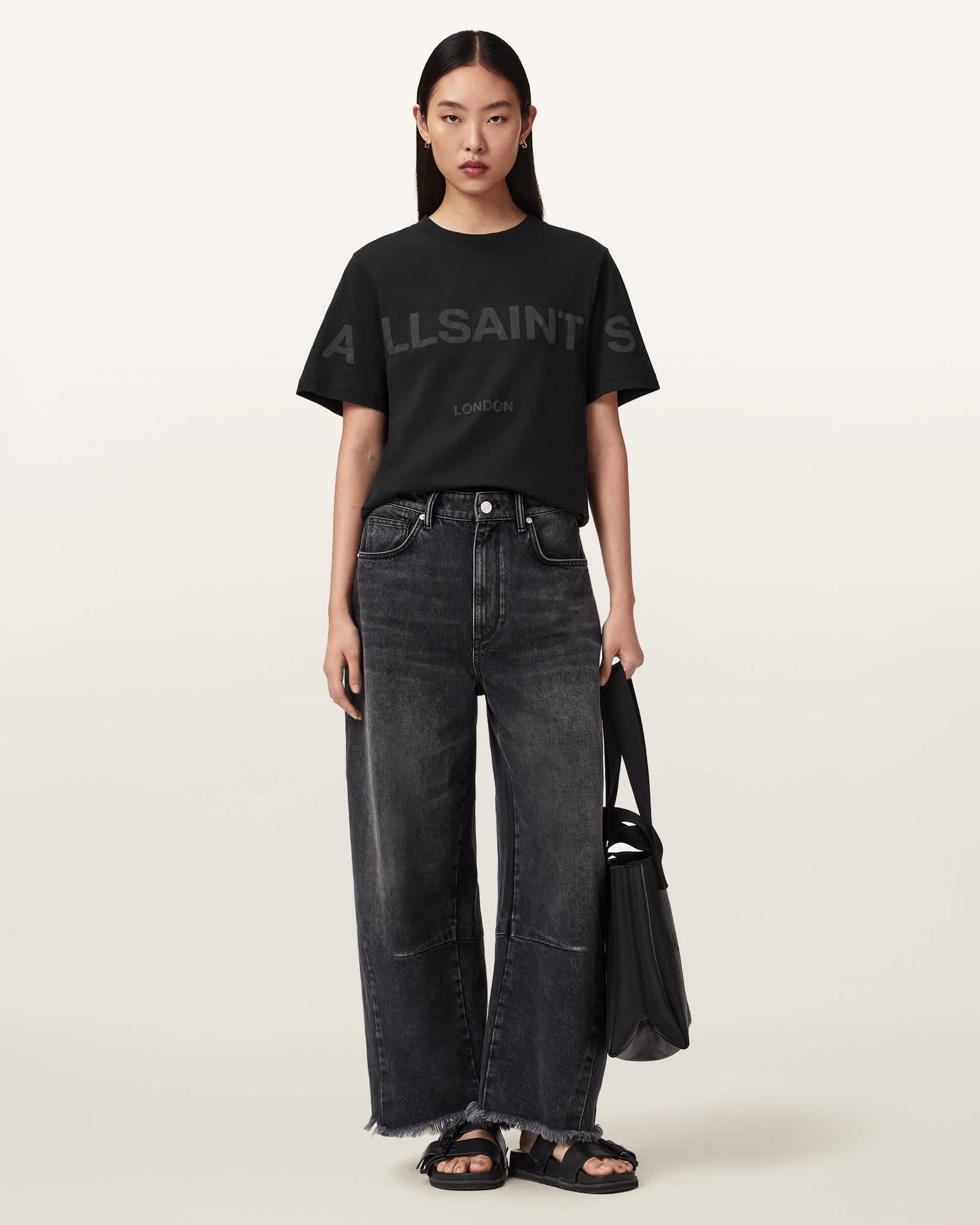 AllSaints Cotton Lisa Biggy Logo T-Shirt, Size: XS