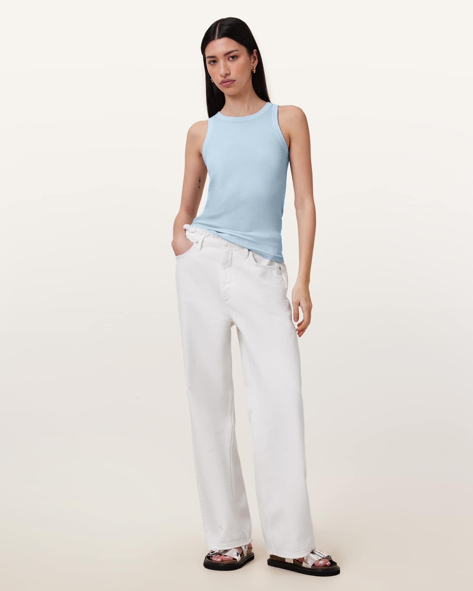 Allsaints Women's Rina Crew Neck Sleeveless Tank Top - Size  Xs