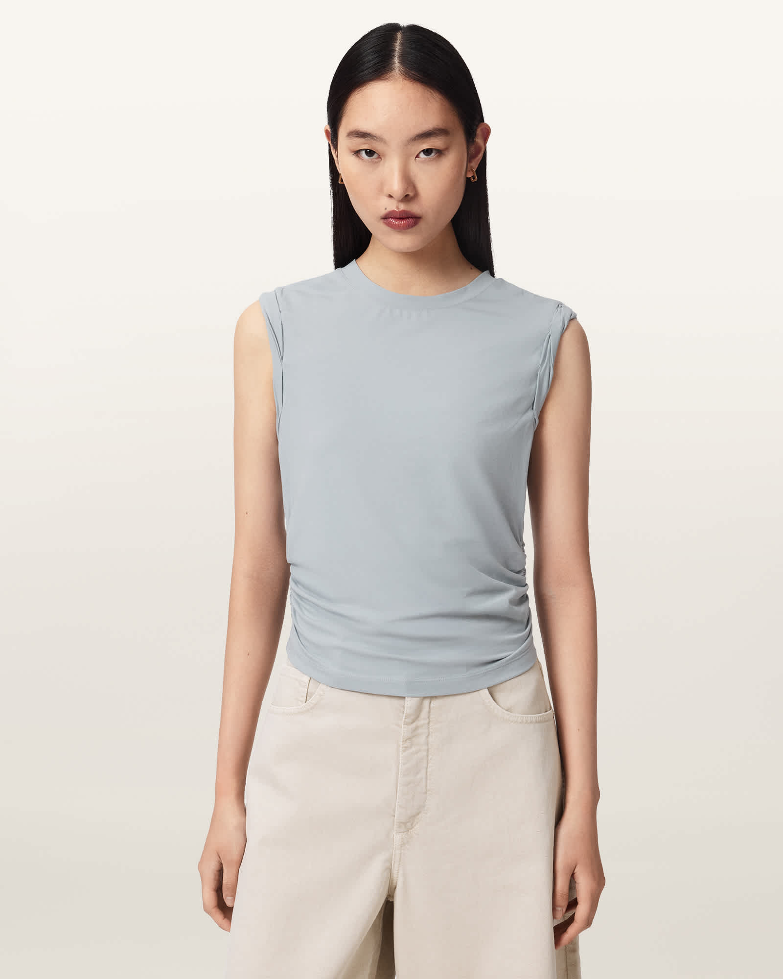 AllSaints Cotton/Modal West Sleeveless Tank Top, Size: M
