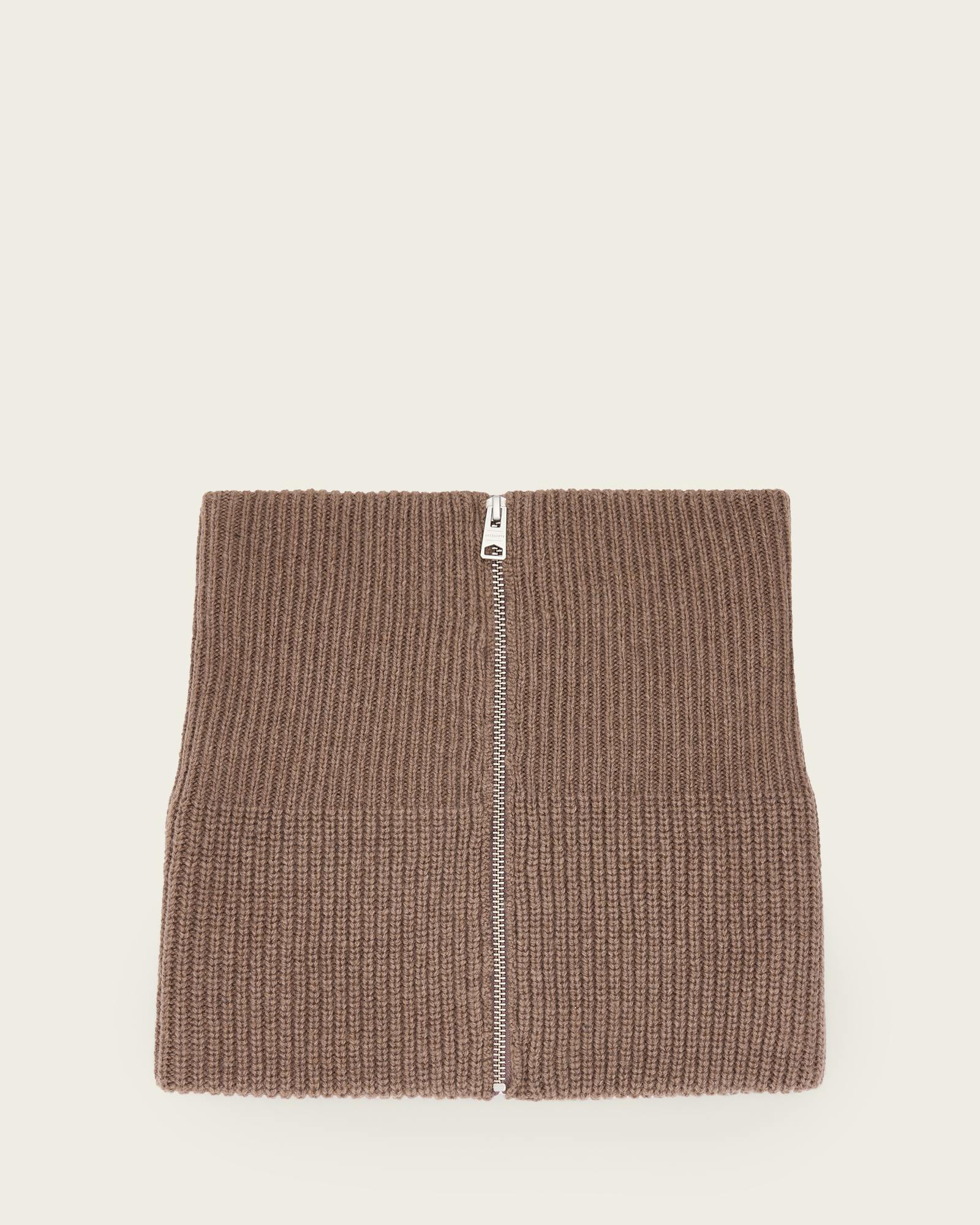 AllSaints Effie Wool Snood,, Pine Bark Brown
