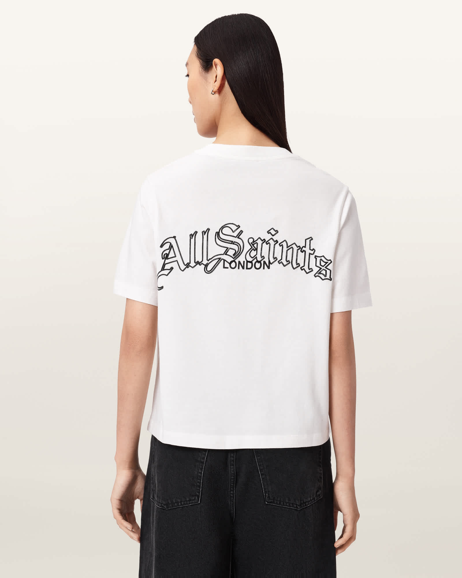 Allsaints Women's Descent Lisa Short Sleeve Boxy T-Shirt - Size  L