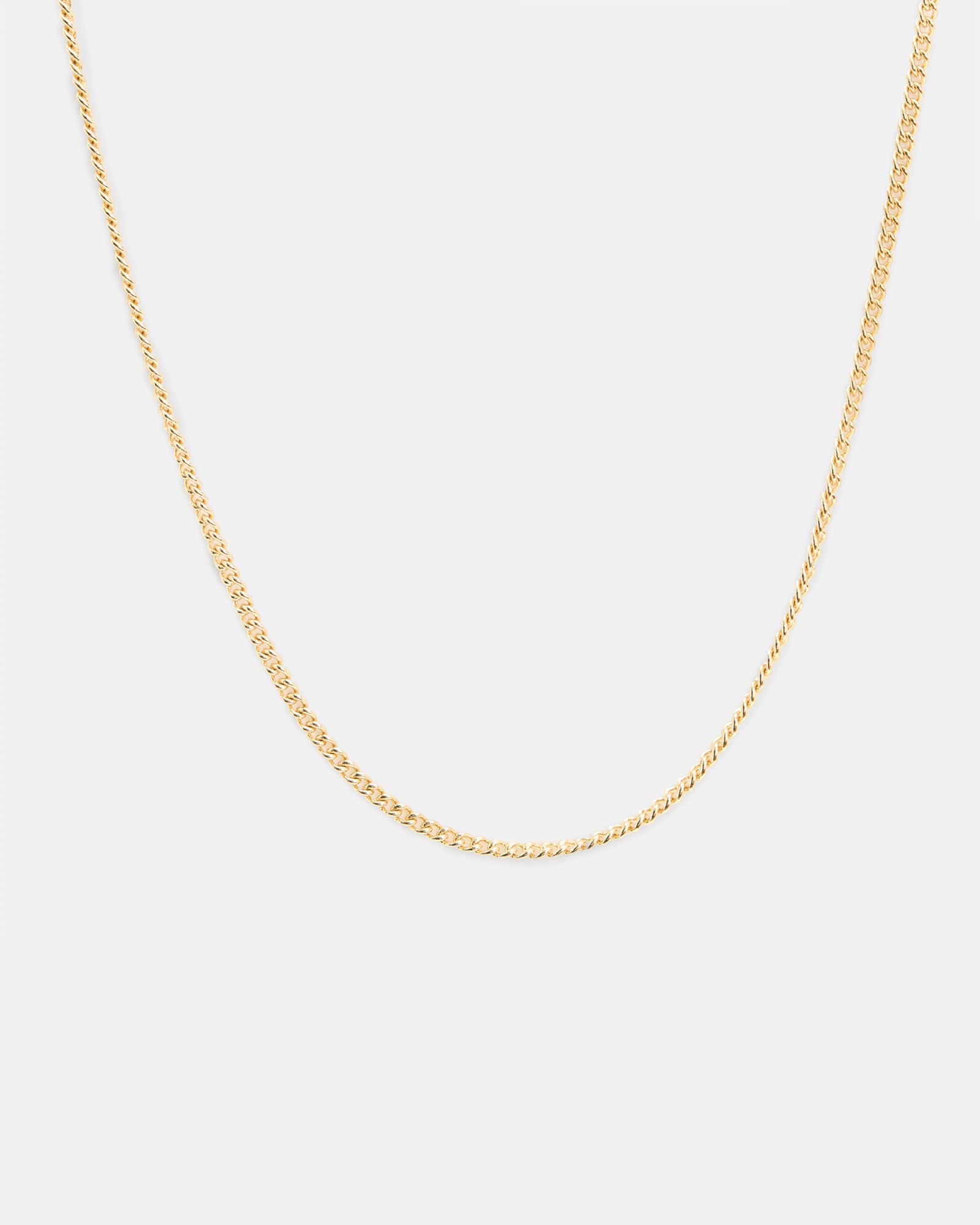 AllSaints Halle Curb Chain Necklace,, Gold