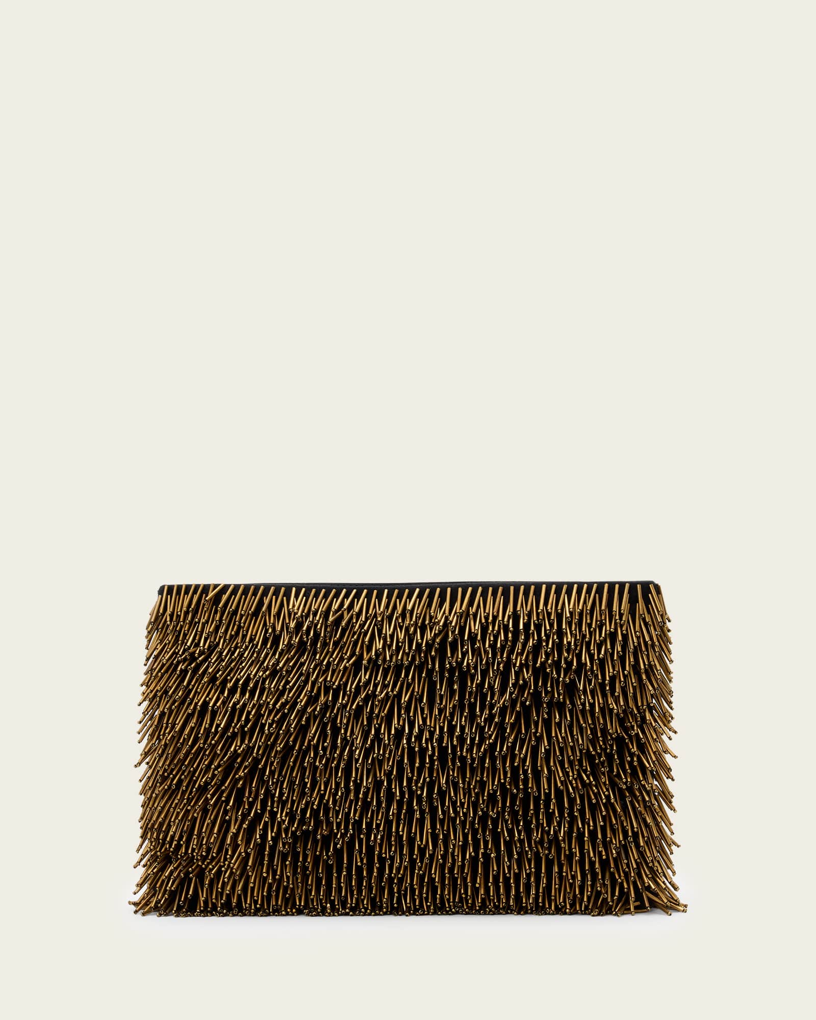 Allsaints Bettina Beaded Clutch Bag