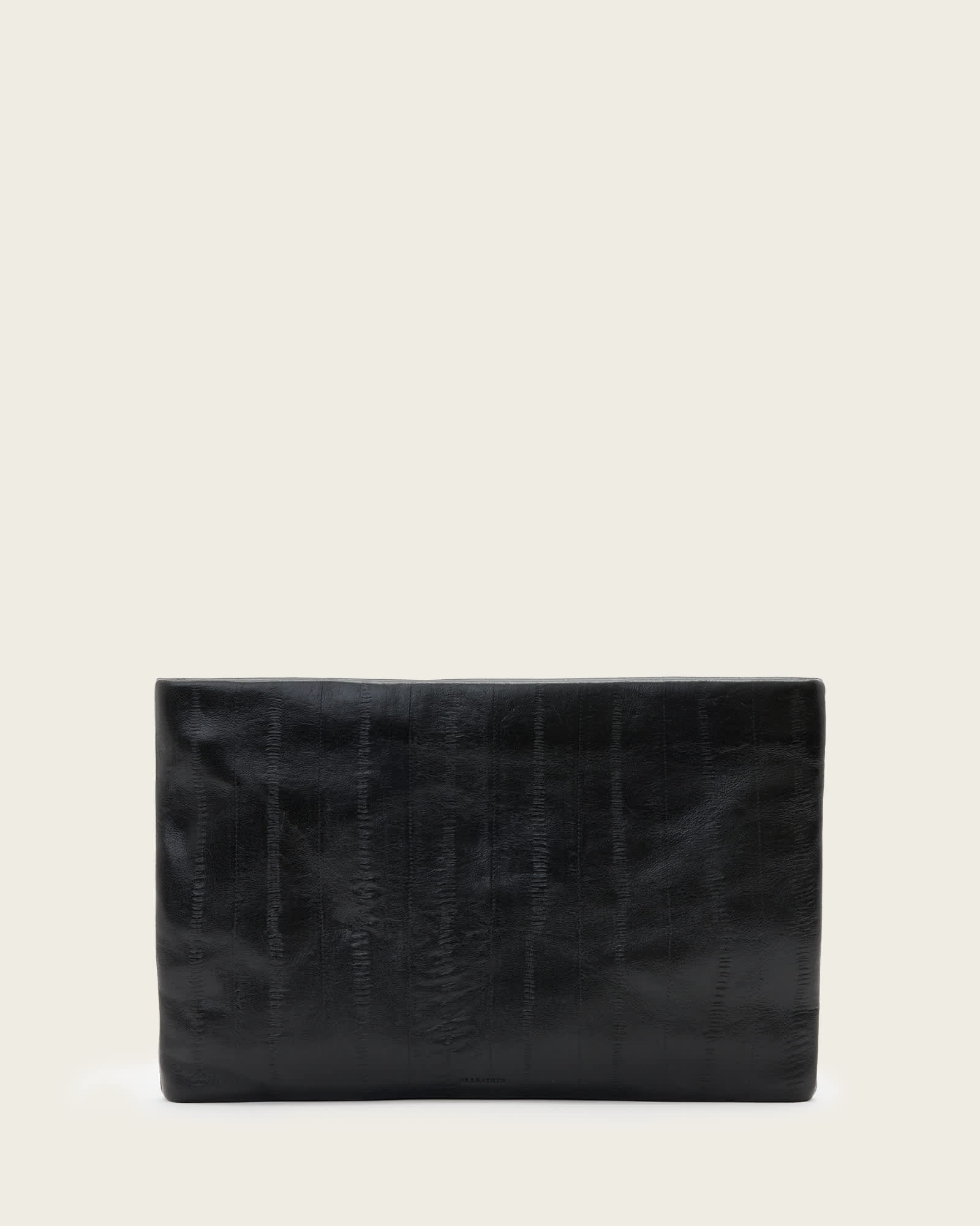 Allsaints Main: 100% Sheep Leather Bettina Leather Clutch Bag In Black
